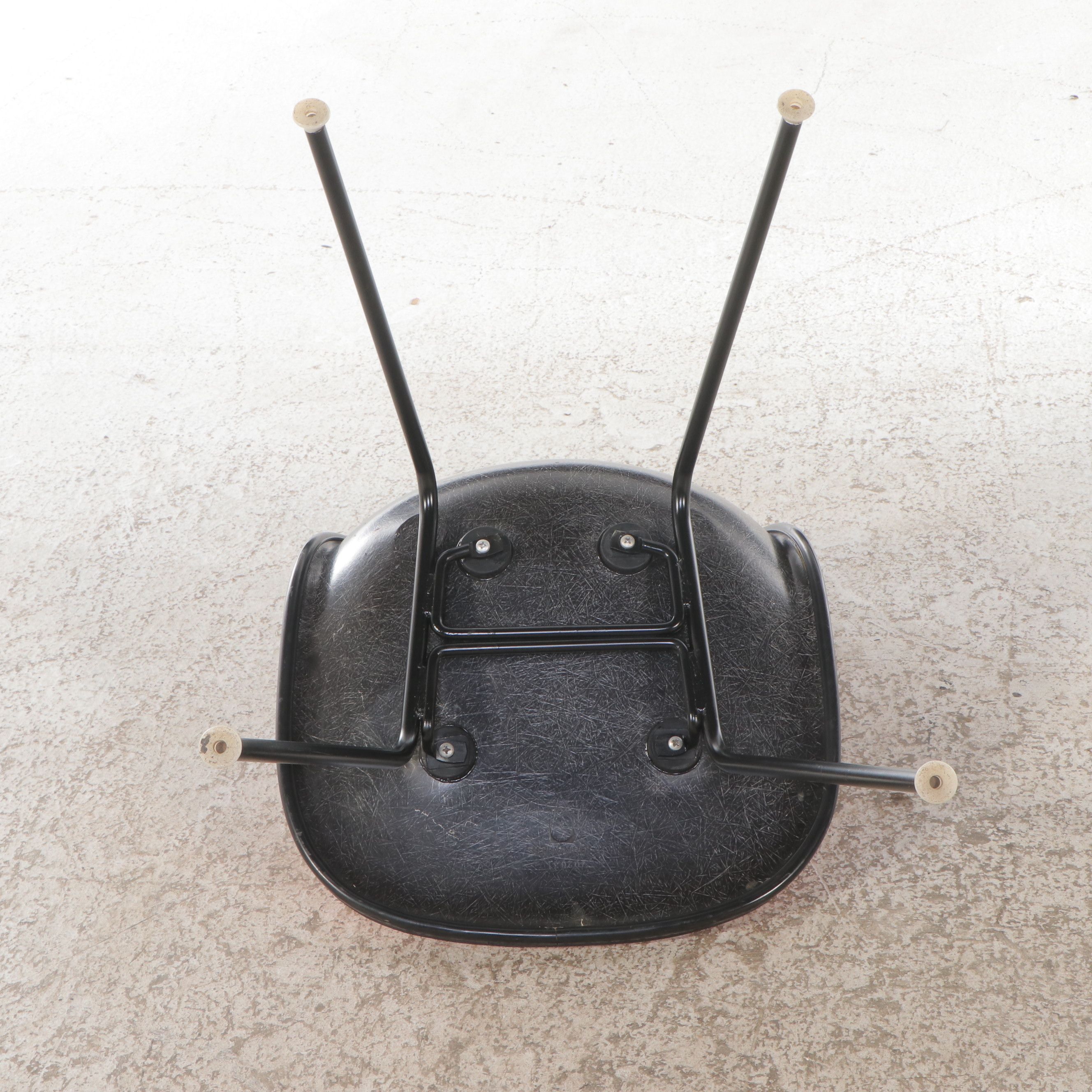 Charles and Ray Eames for Herman Miller Upholstered Fiberglass Side Chairs