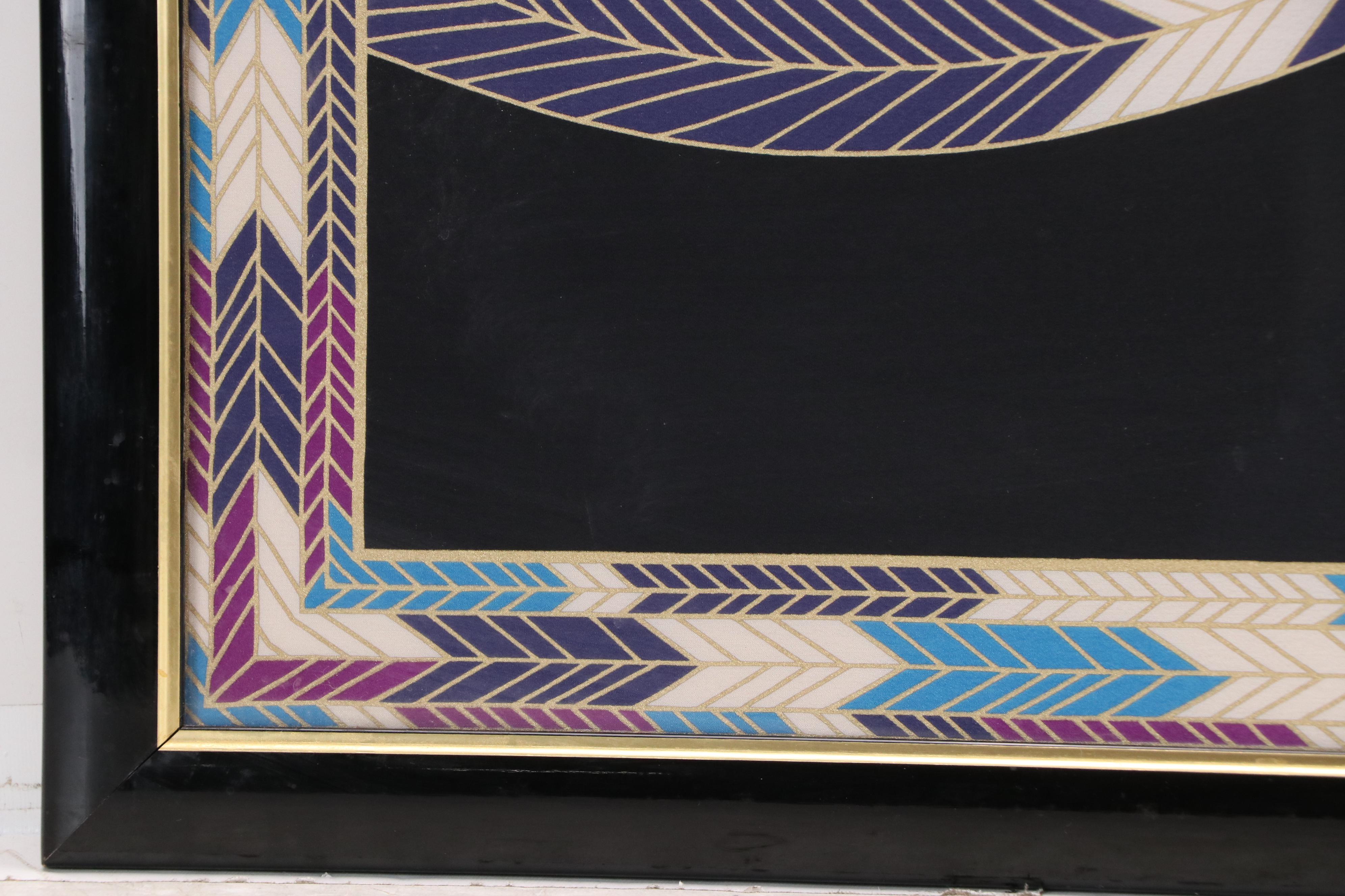 Printed Silk Scarf Designed by Erté "The Nile," Circa 1970