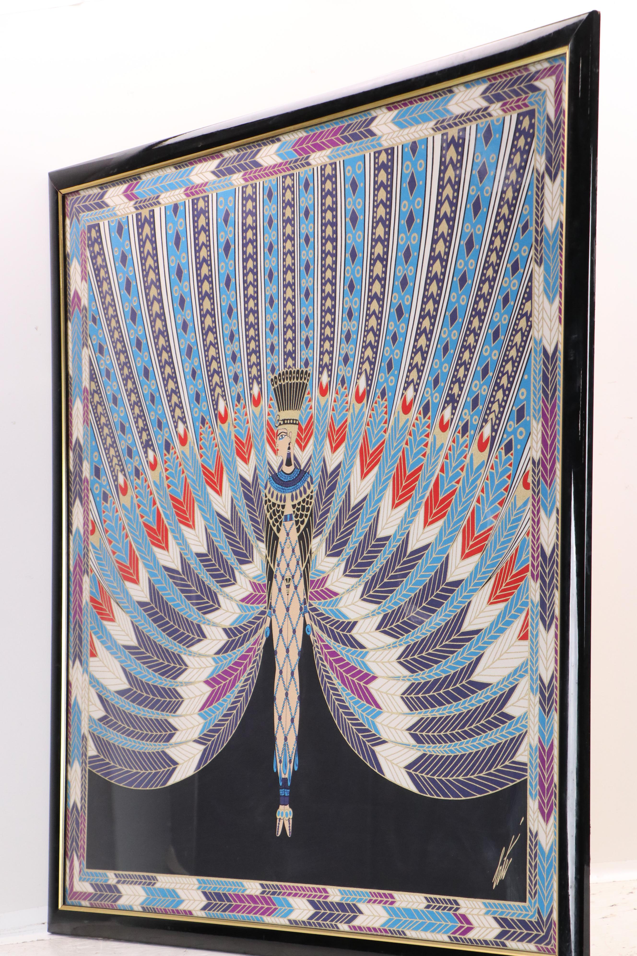 Printed Silk Scarf Designed by Erté "The Nile," Circa 1970