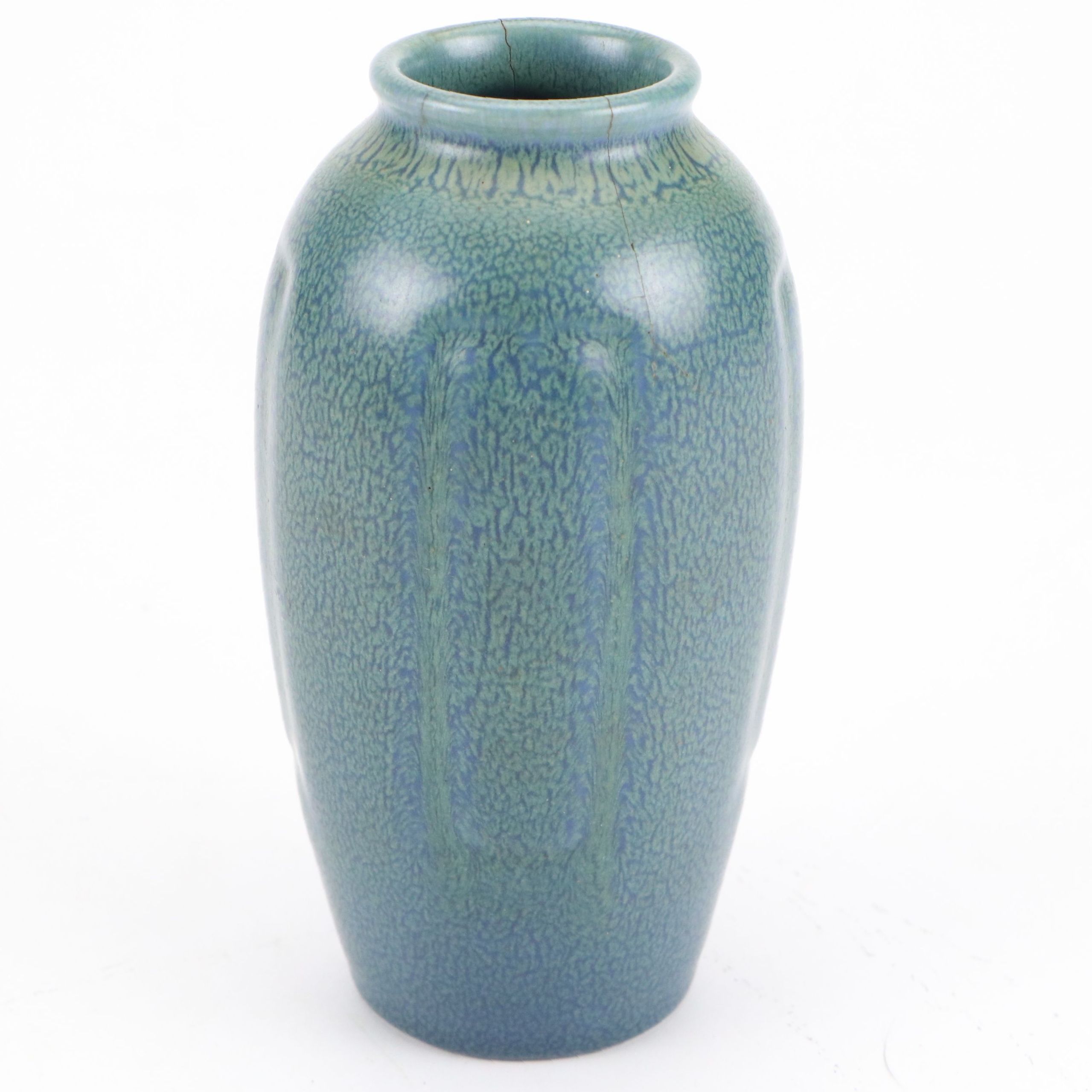 Rookwood Pottery Green Textured Matte Glaze Vase, 1917