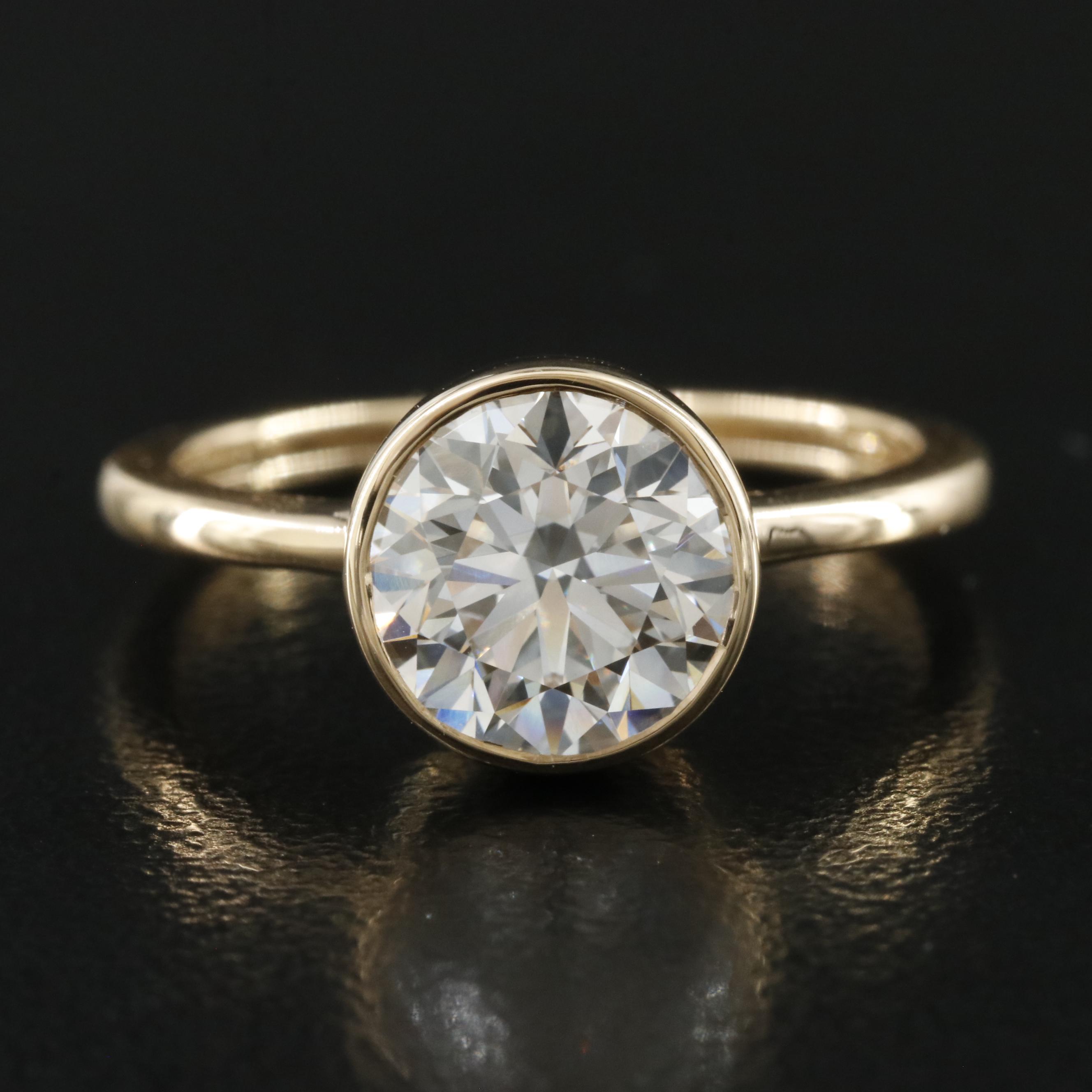 18K 1.98 CT Lab Grown Diamond Solitaire Ring with IGI Report