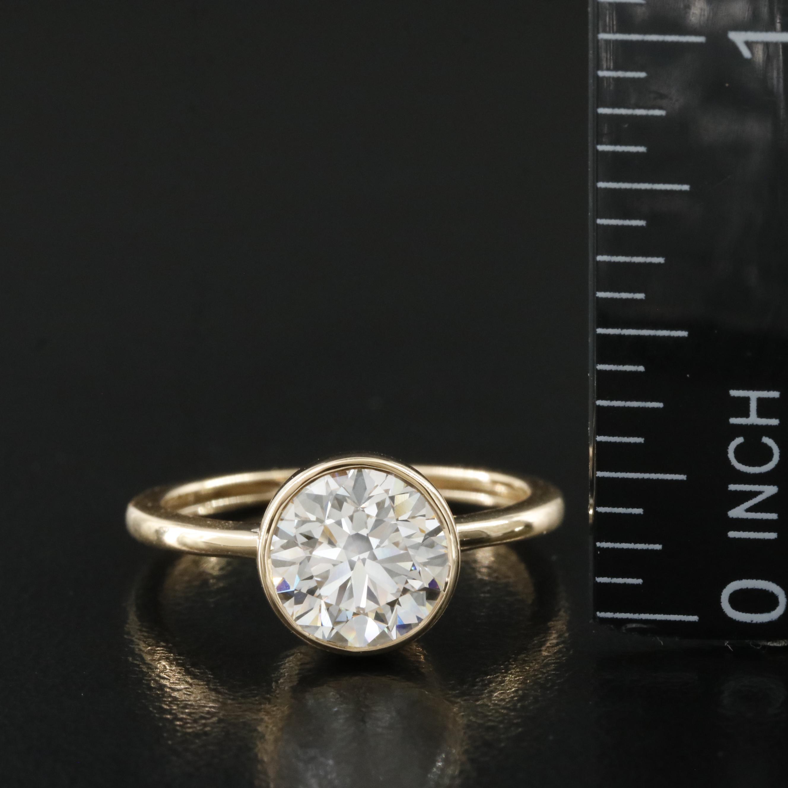 18K 1.98 CT Lab Grown Diamond Solitaire Ring with IGI Report