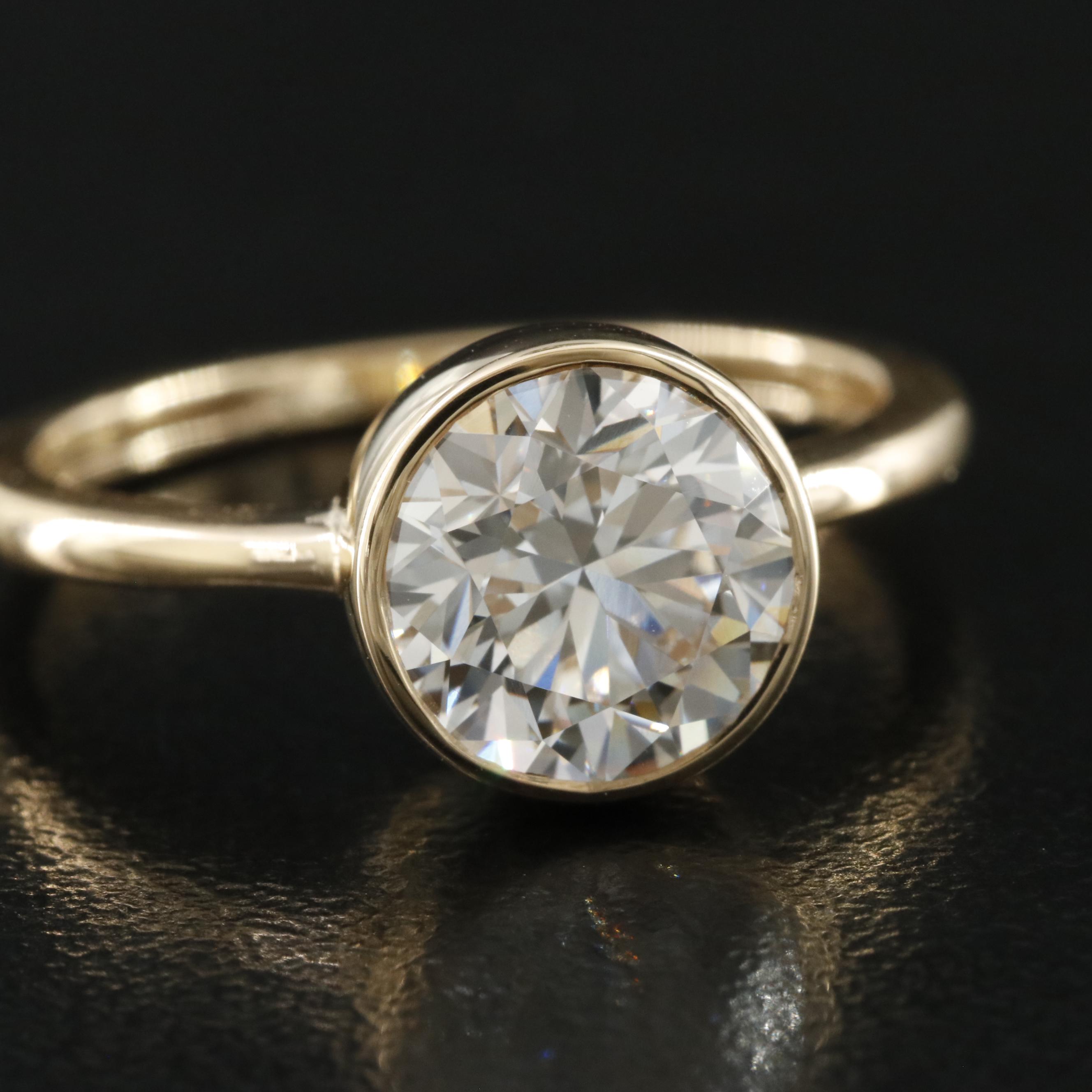 18K 1.98 CT Lab Grown Diamond Solitaire Ring with IGI Report