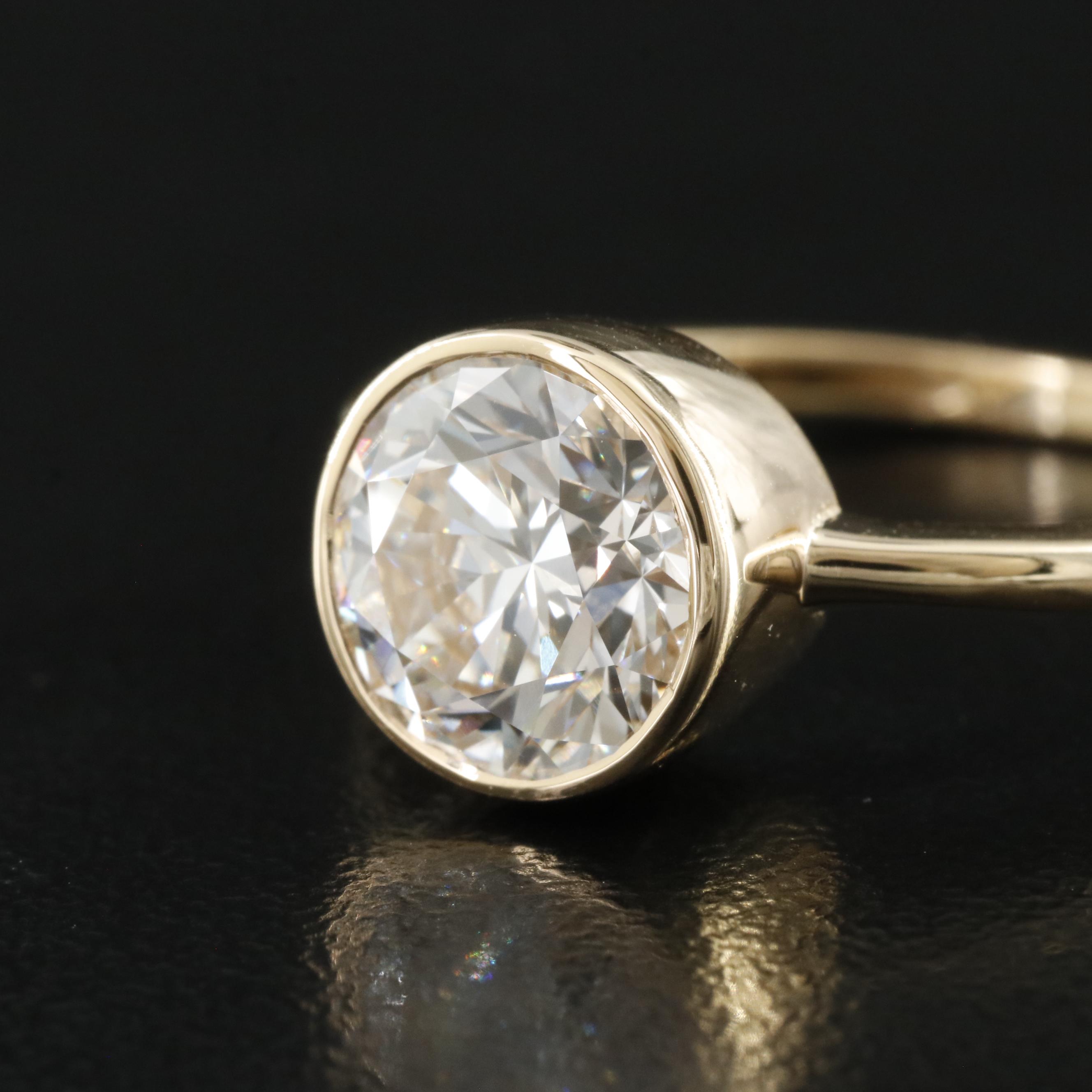 18K 1.98 CT Lab Grown Diamond Solitaire Ring with IGI Report