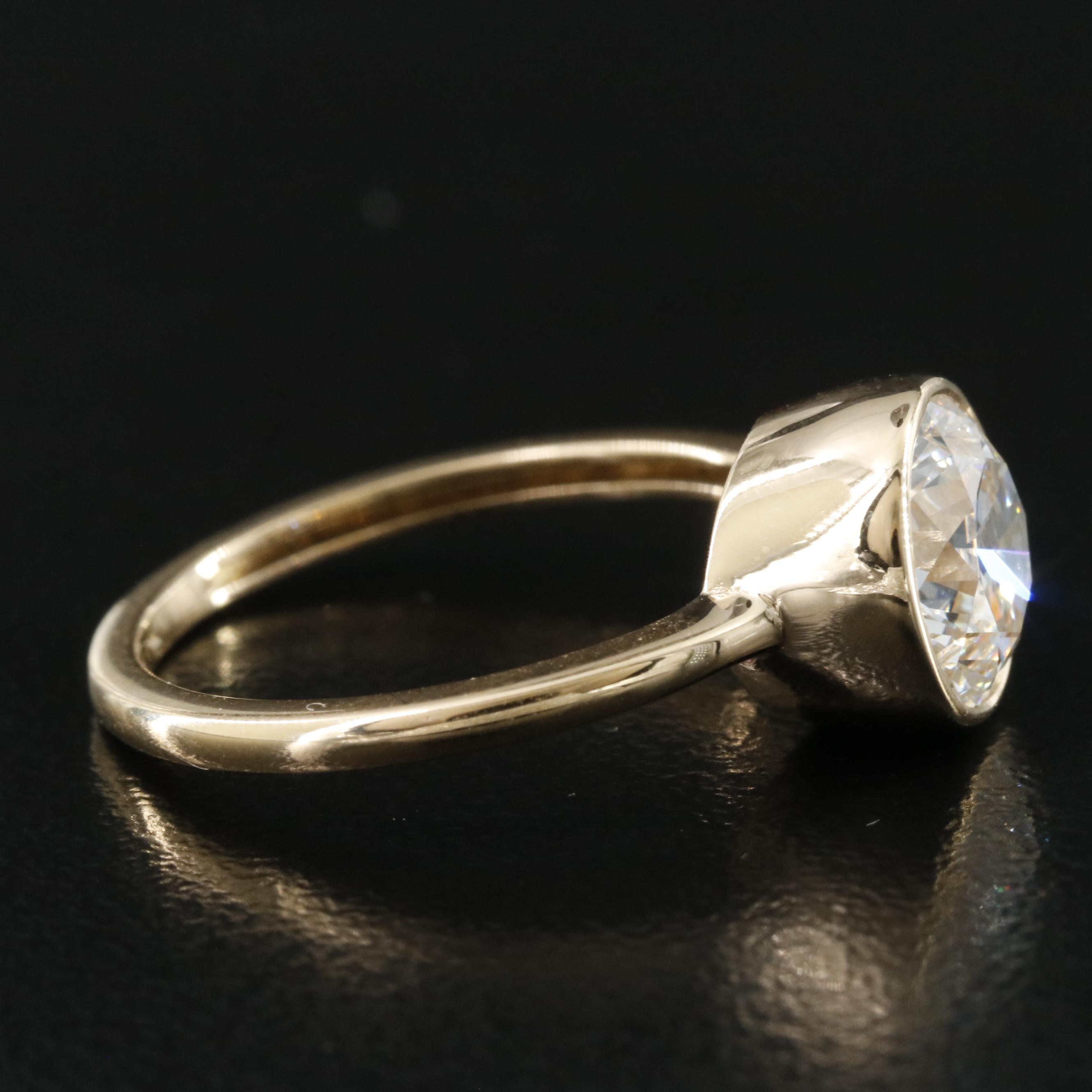 18K 1.98 CT Lab Grown Diamond Solitaire Ring with IGI Report