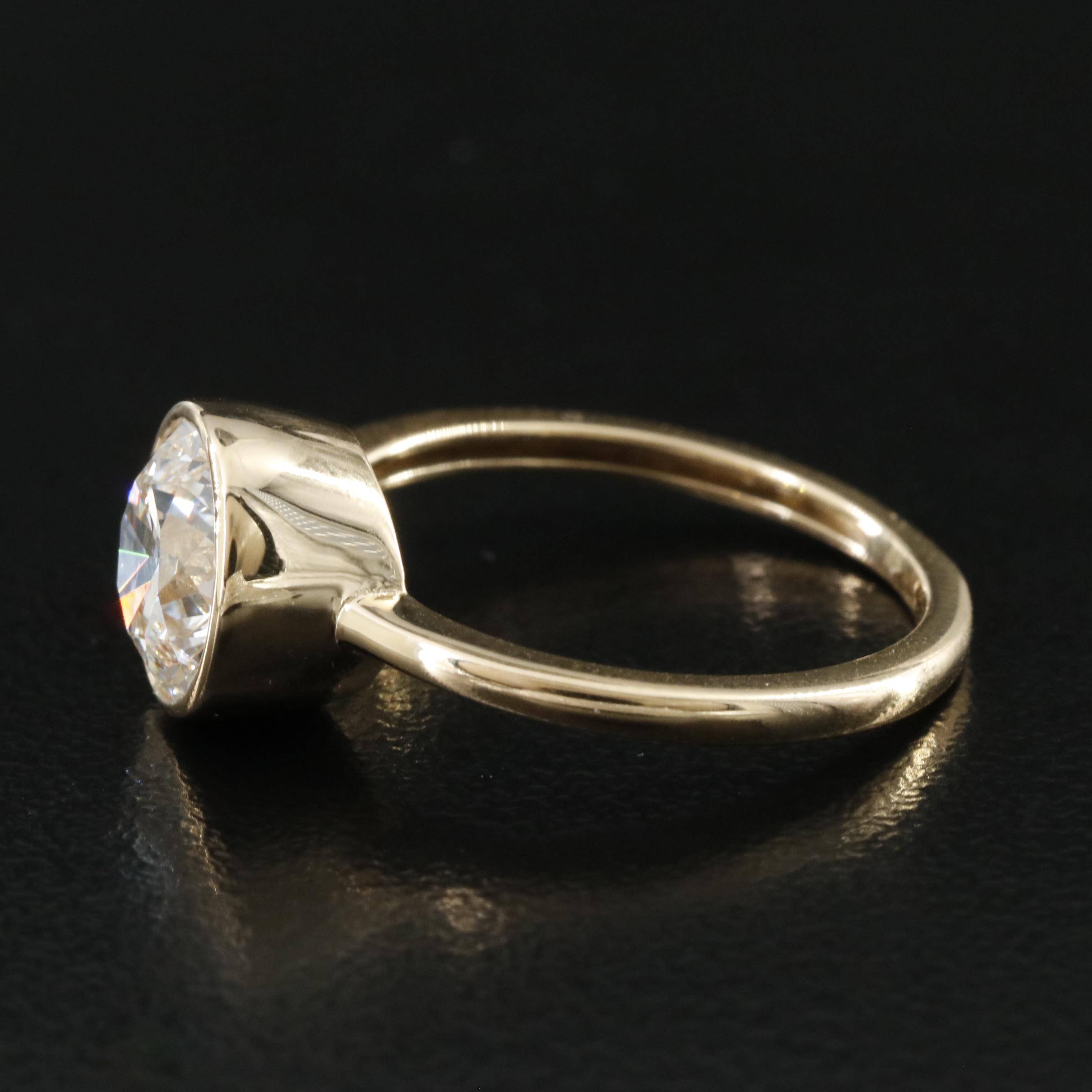 18K 1.98 CT Lab Grown Diamond Solitaire Ring with IGI Report