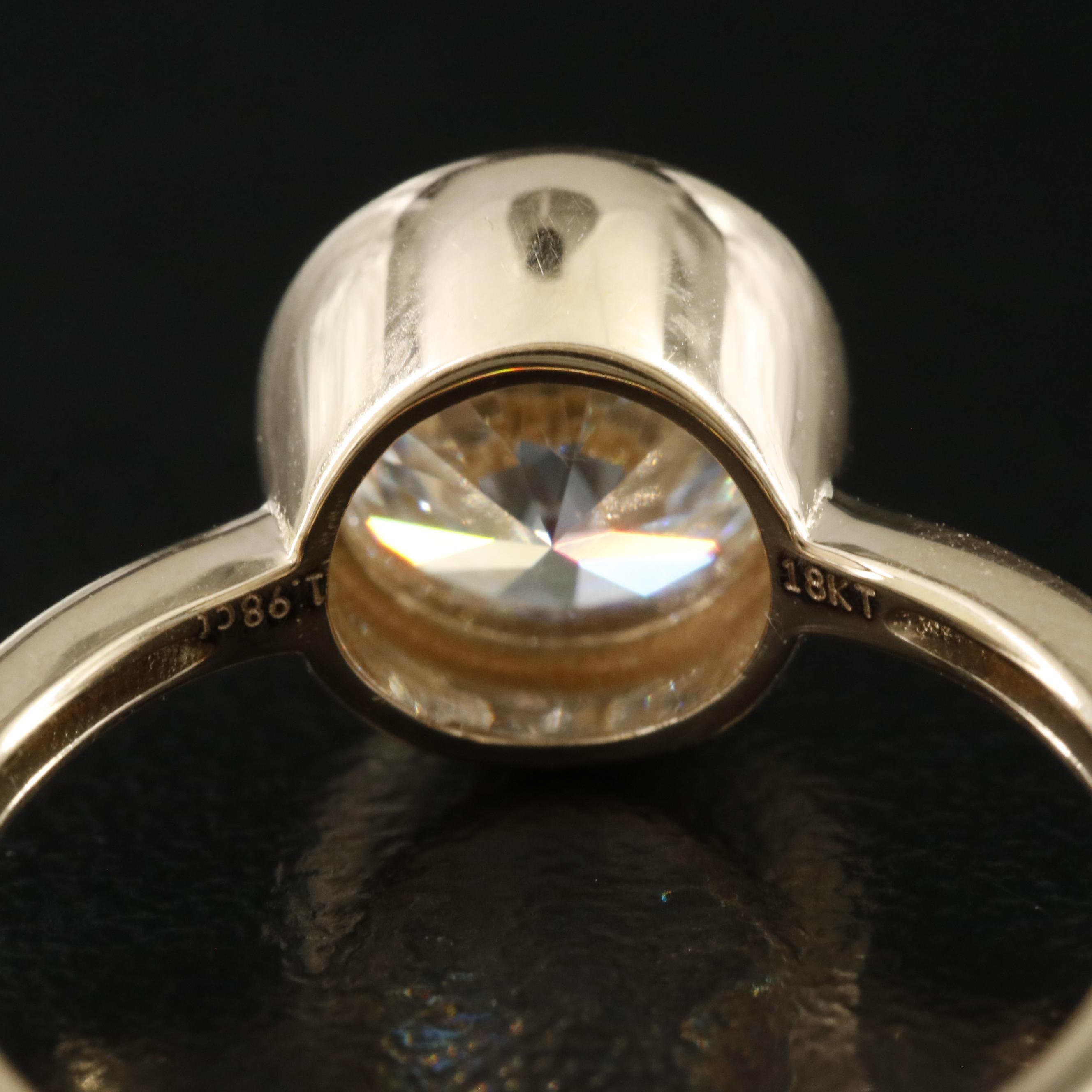 18K 1.98 CT Lab Grown Diamond Solitaire Ring with IGI Report