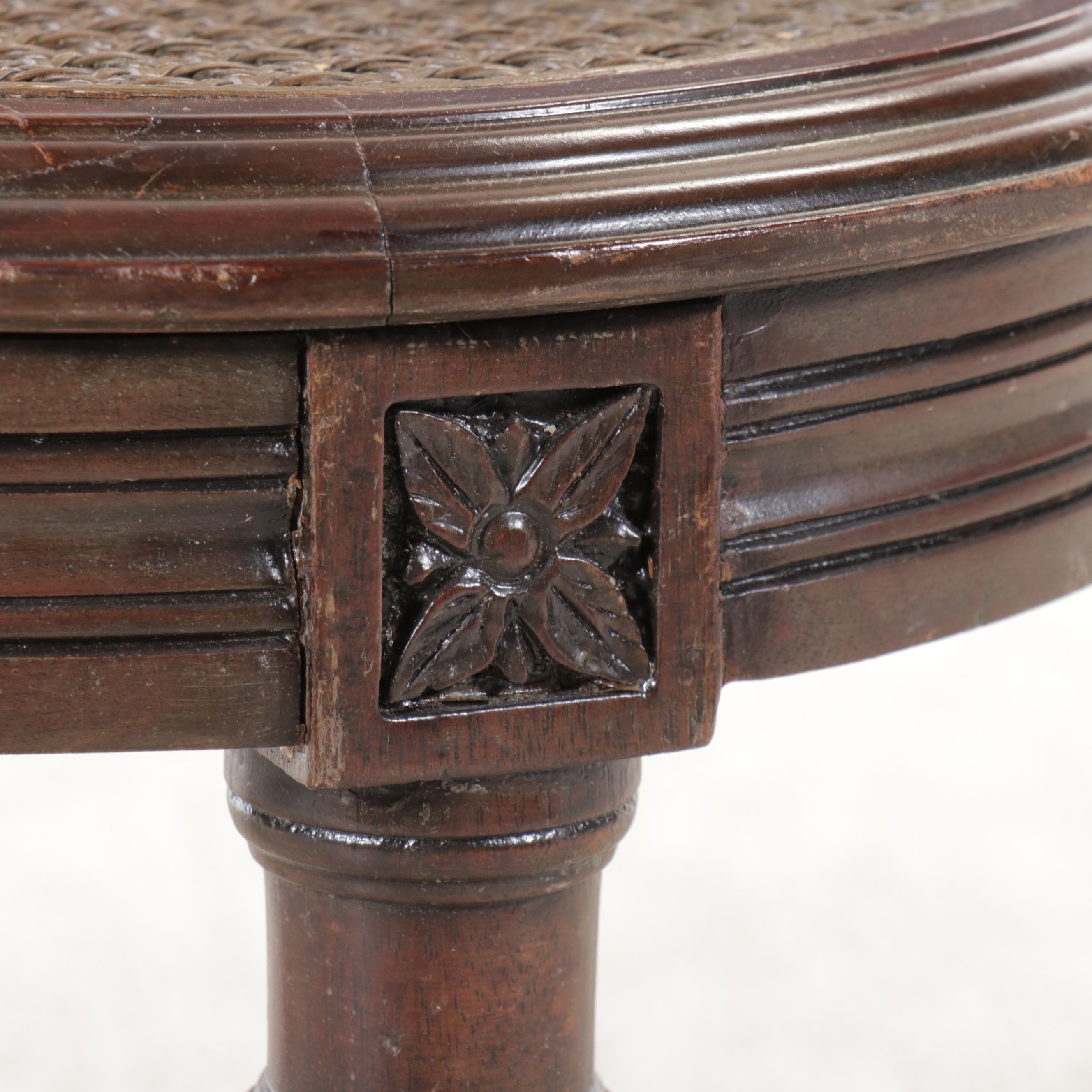 Seven Louis XVI Style Side Chairs with Woven Cane Seating, Early 20th Century