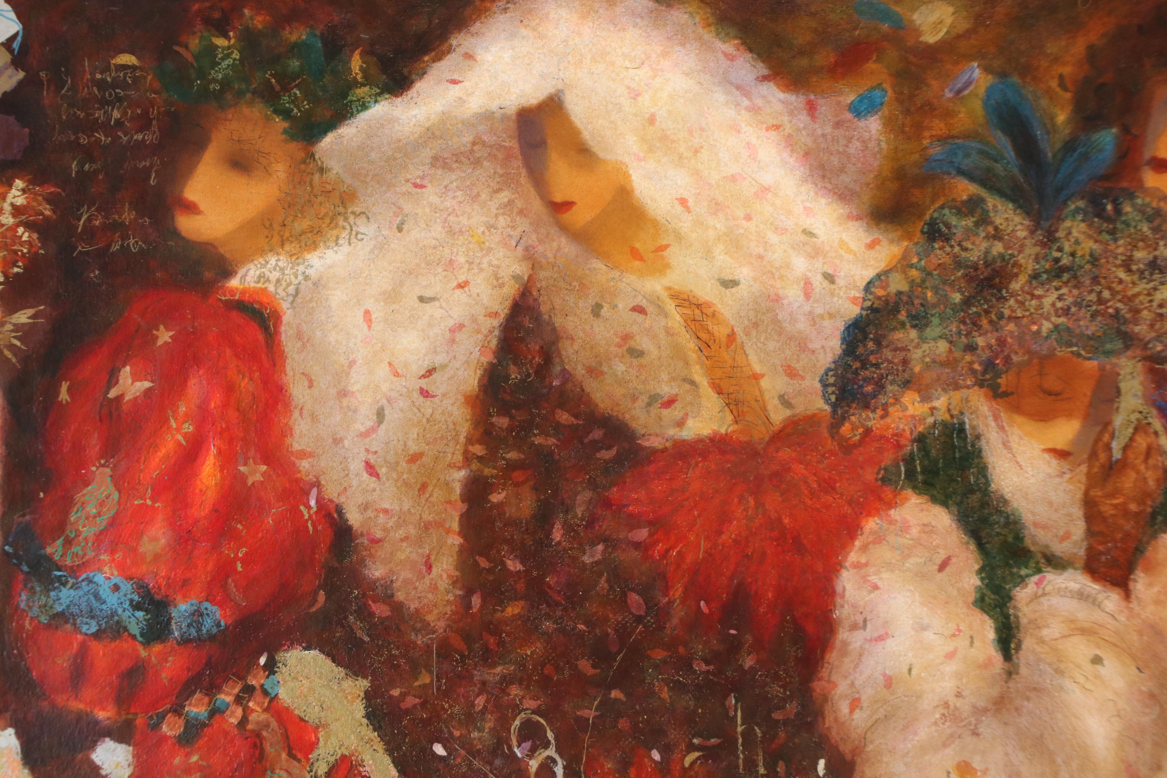 Roy Fairchild-Woodard Embellished Serigraph "The Protector," 1994