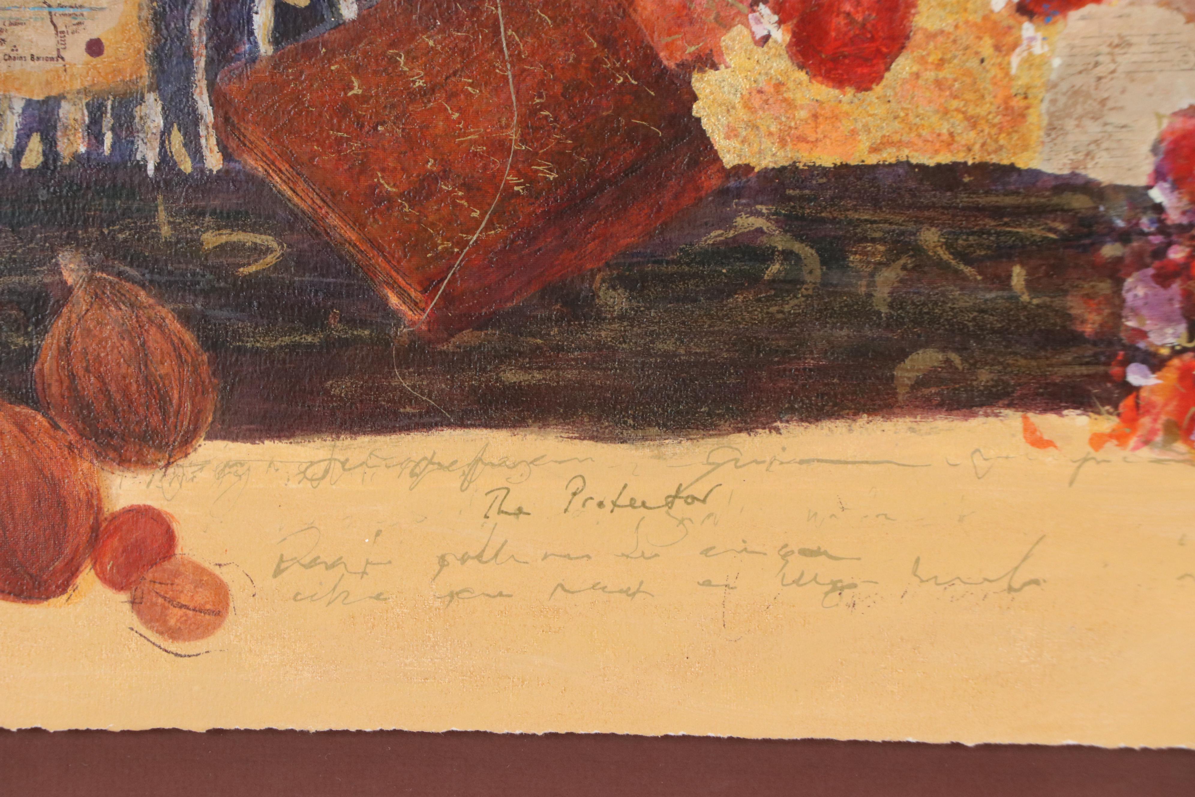 Roy Fairchild-Woodard Embellished Serigraph "The Protector," 1994