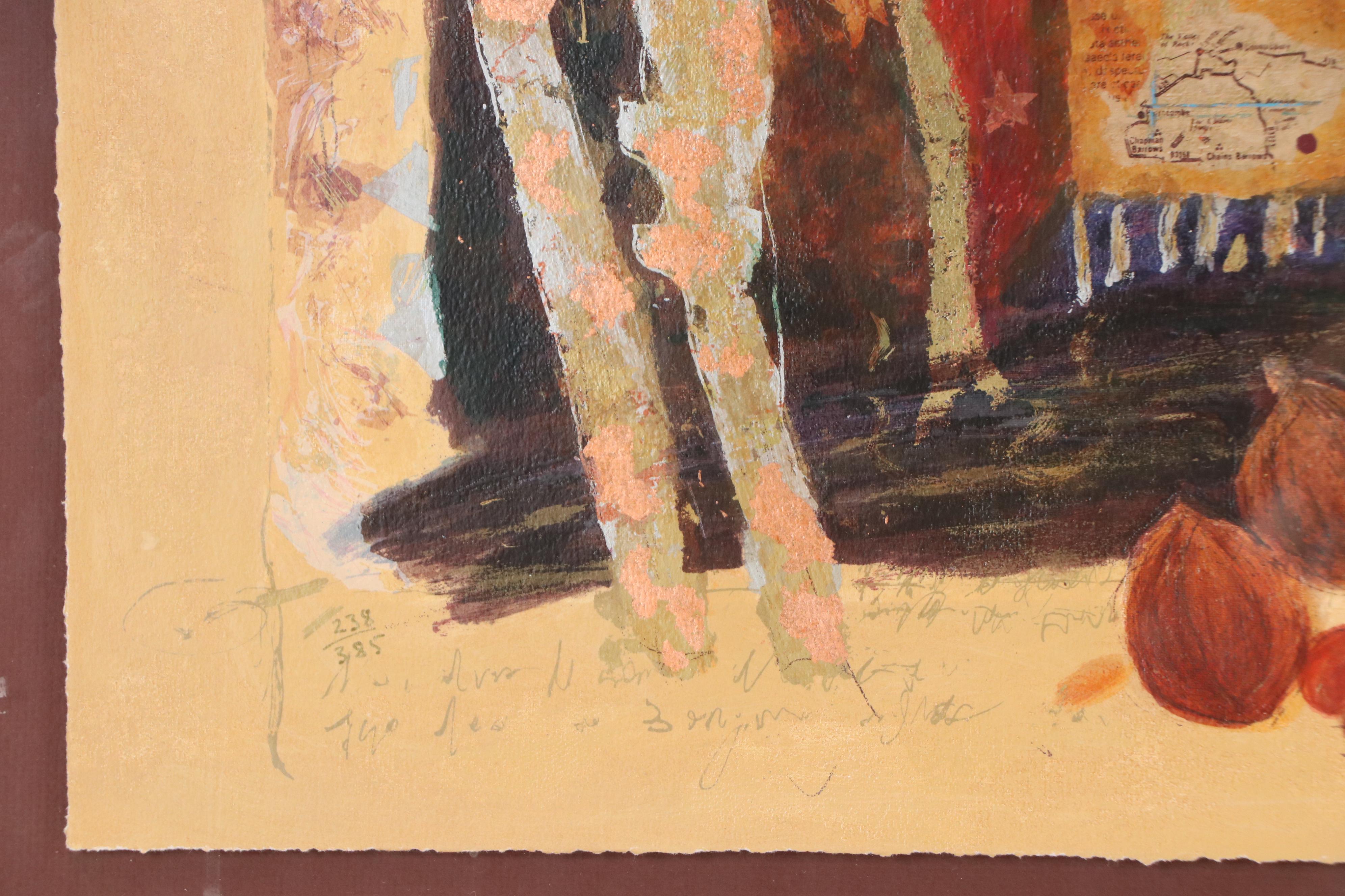 Roy Fairchild-Woodard Embellished Serigraph "The Protector," 1994