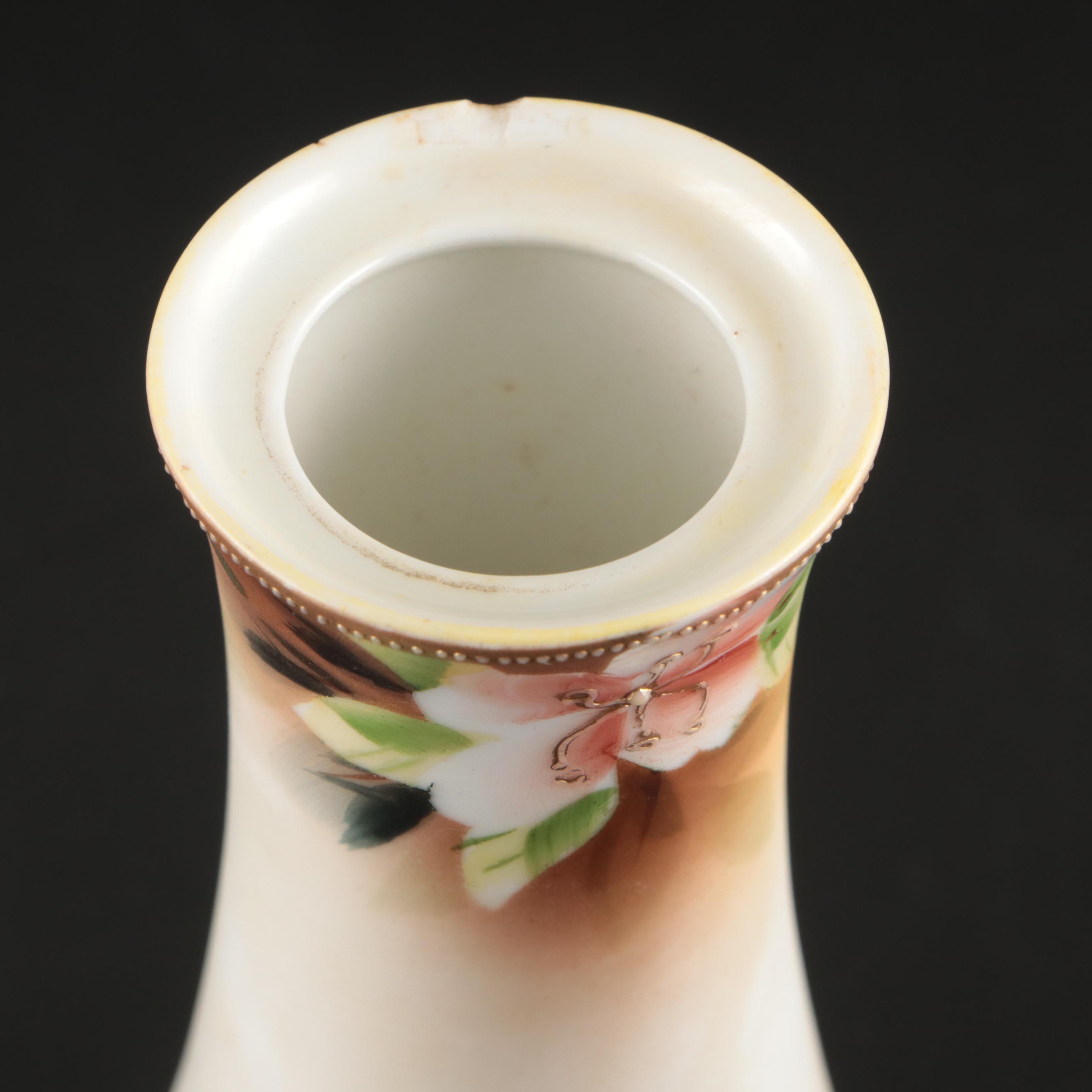 French Porcelain Hair Receiver, Porcelain Candle Holders, and More Vanity Décor