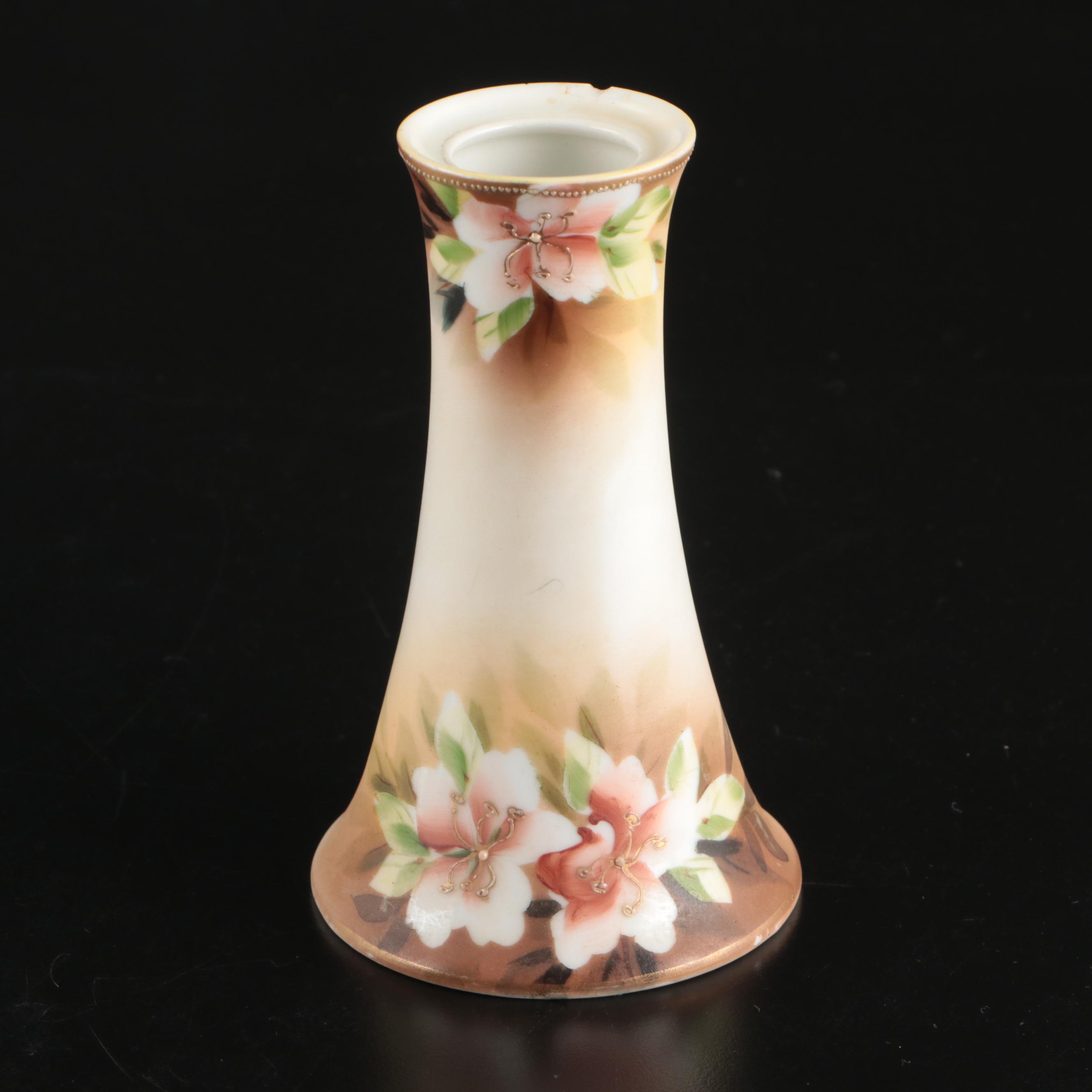 French Porcelain Hair Receiver, Porcelain Candle Holders, and More Vanity Décor