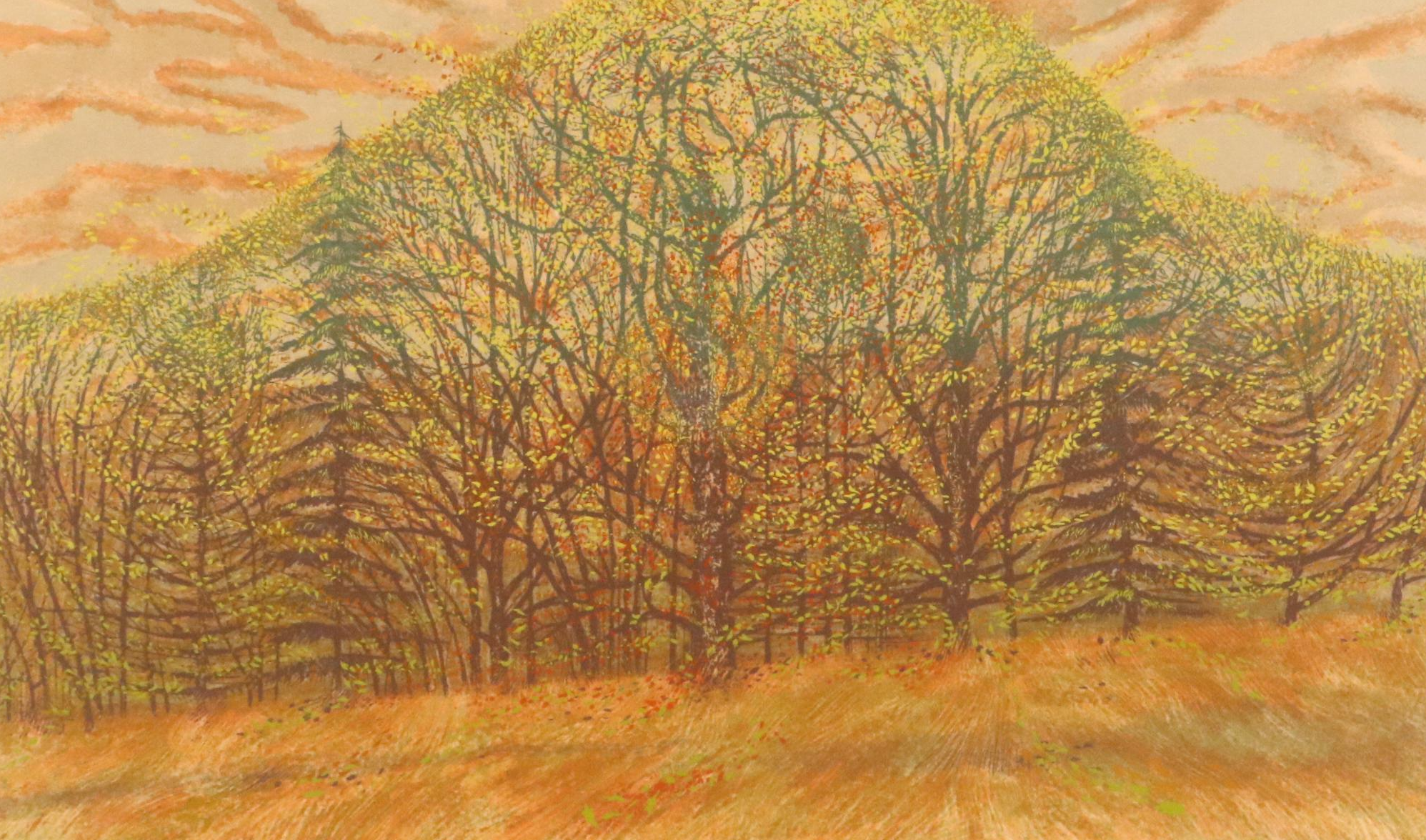 Robert Burke Landscape Serigraph "Warm Wave," 1981