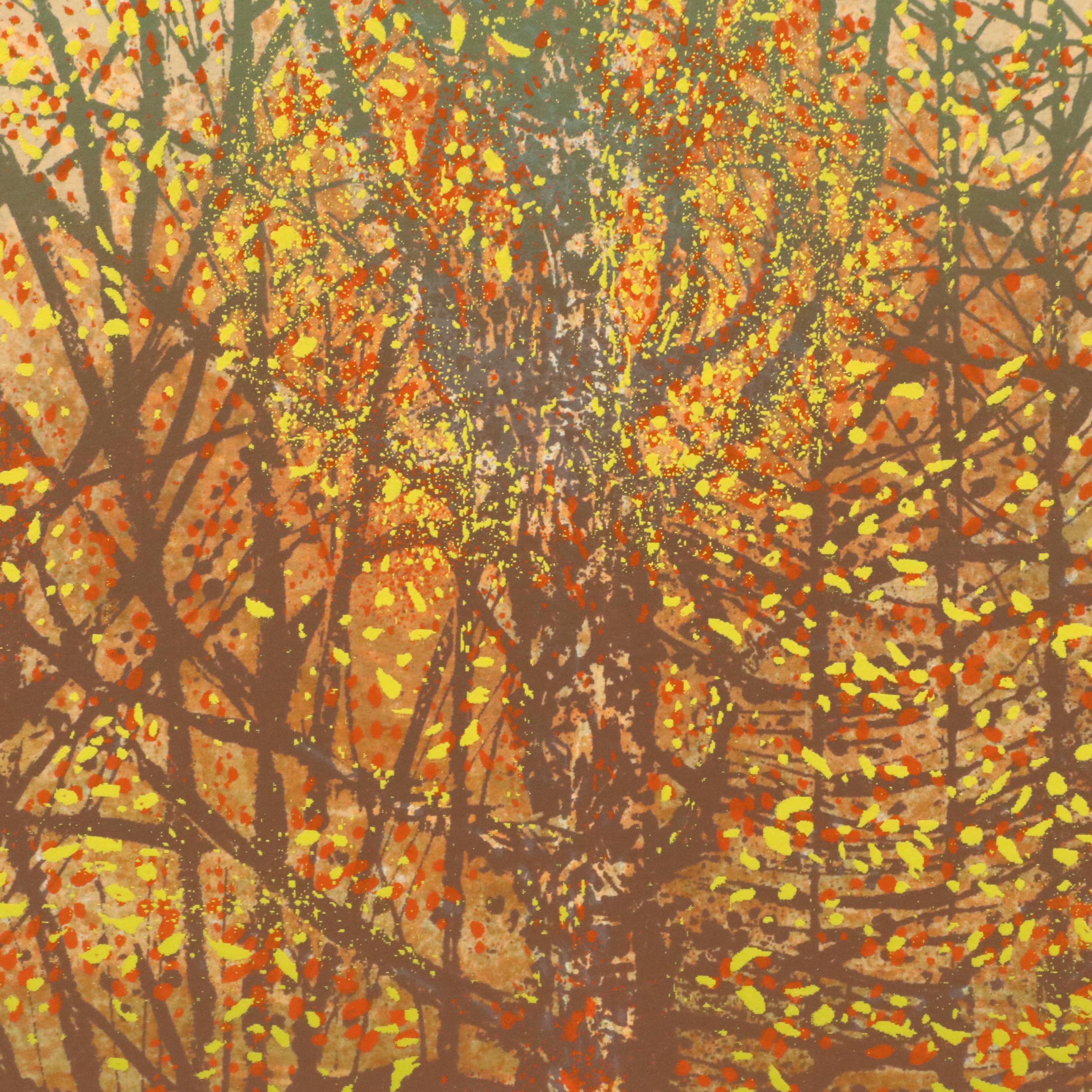 Robert Burke Landscape Serigraph "Warm Wave," 1981