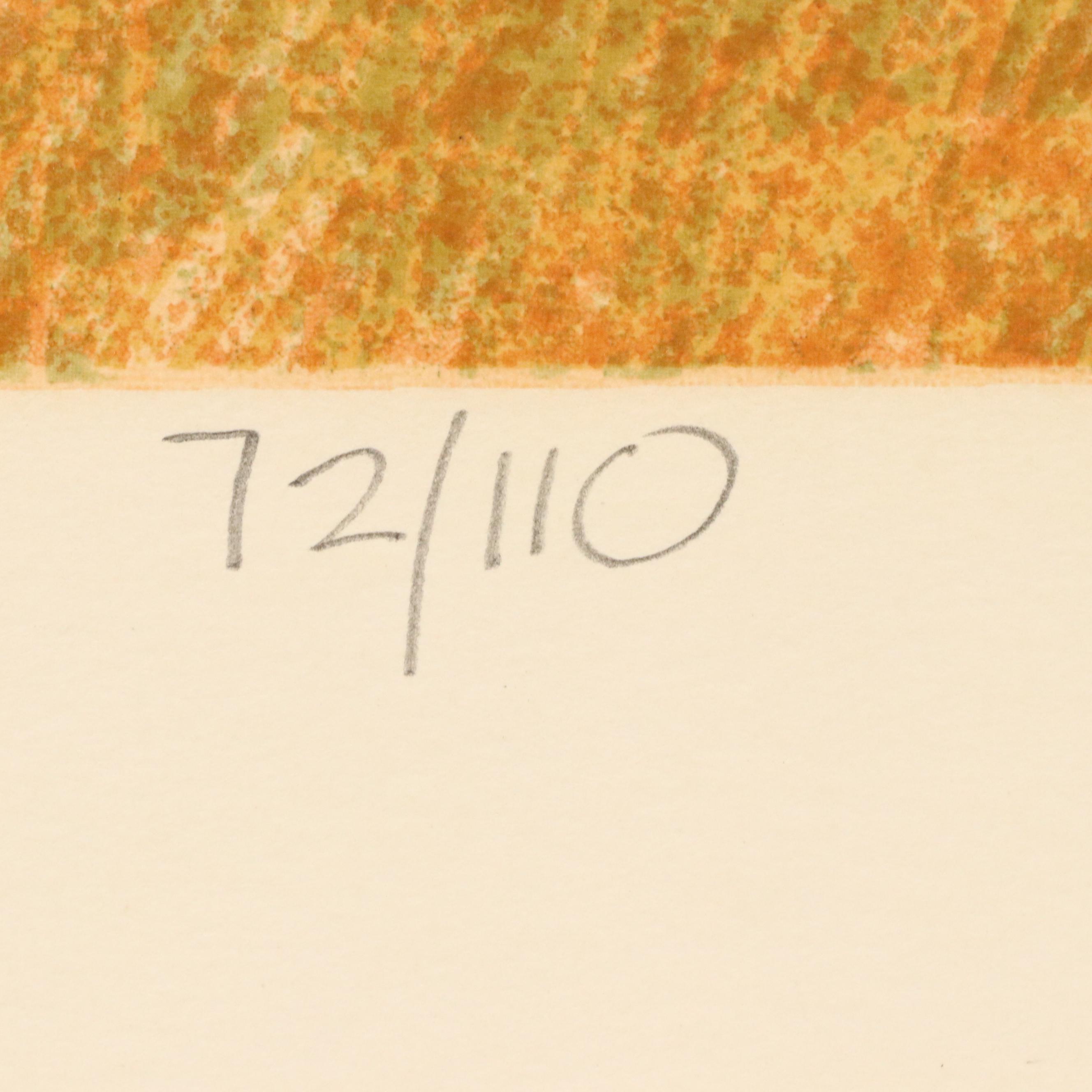 Robert Burke Landscape Serigraph "Warm Wave," 1981