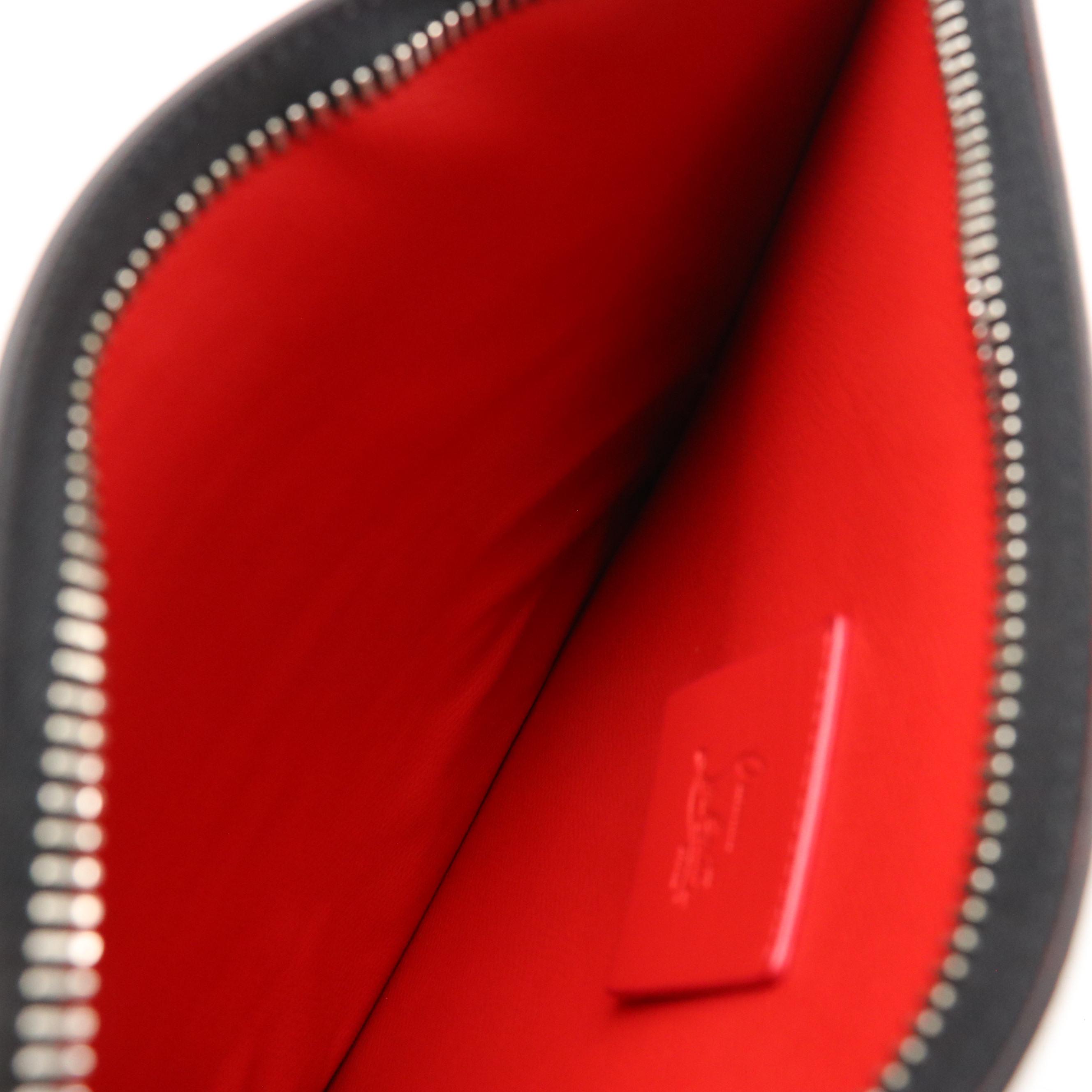 Christian Louboutin Pifpouch Clutch in Spiked Black Leather