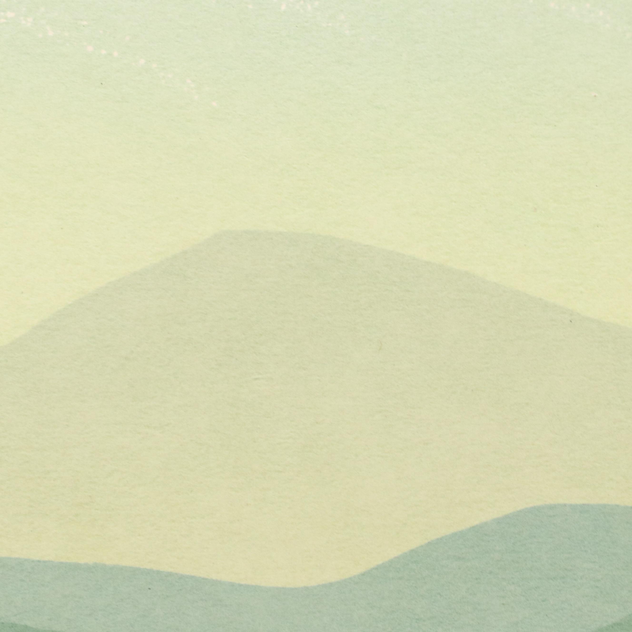 Robert Burkert Landscape Serigraph "Trails," Mid to Late 20th Century