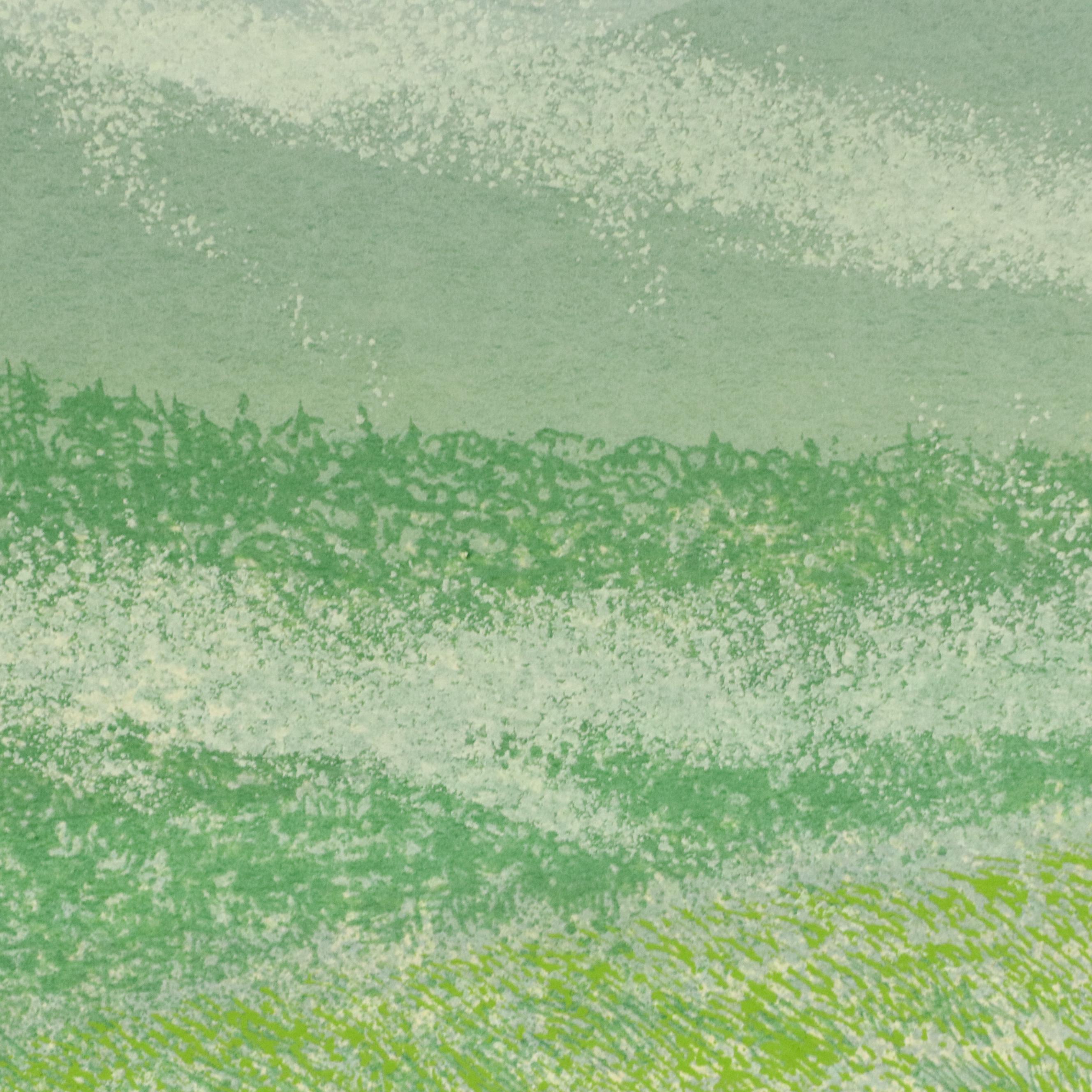 Robert Burkert Landscape Serigraph "Trails," Mid to Late 20th Century