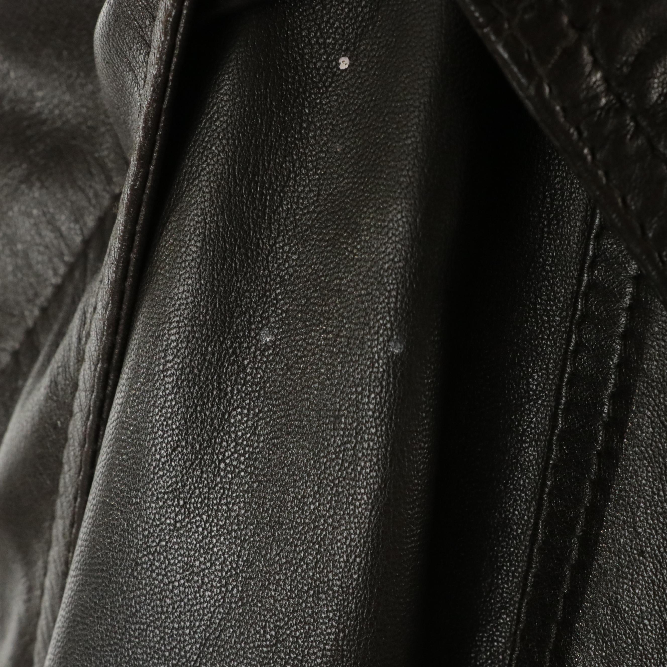 Men's Whiskey Dyed Mink Fur Lined Leather Zip Jacket by Bernini