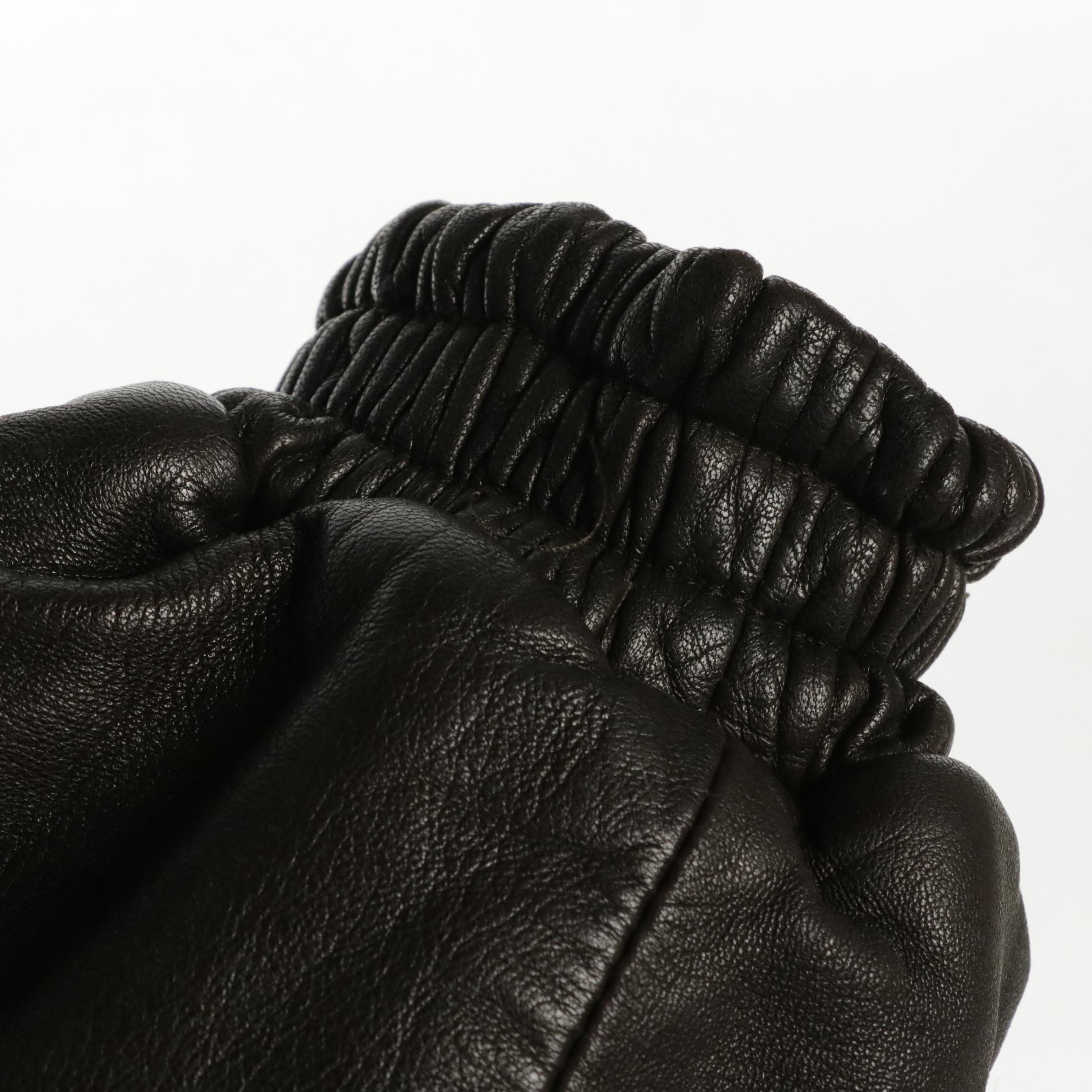 Men's Whiskey Dyed Mink Fur Lined Leather Zip Jacket by Bernini