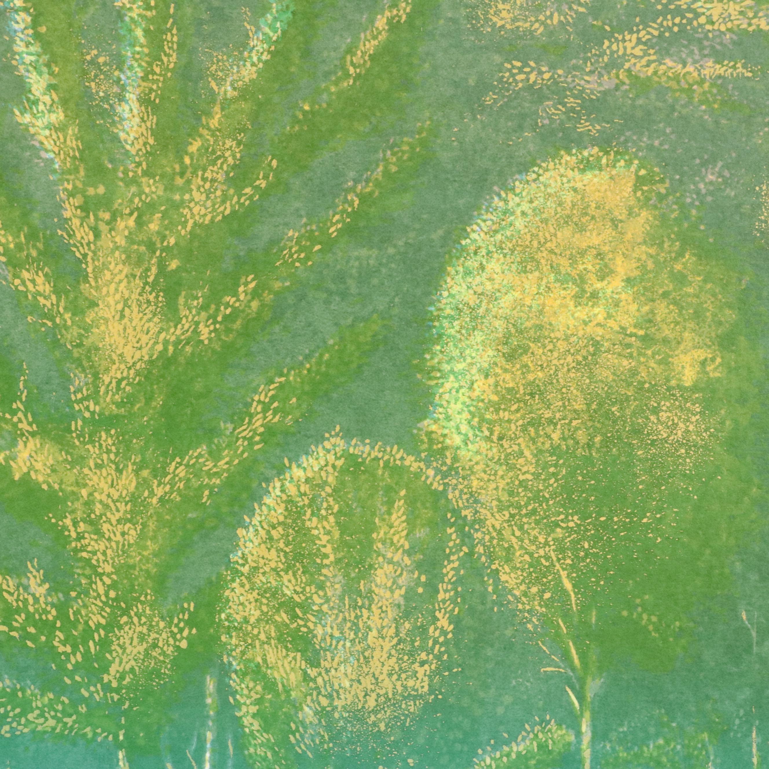 Robert Burkert Landscape Serigraph "Lake Swim," Mid to Late 20th Century