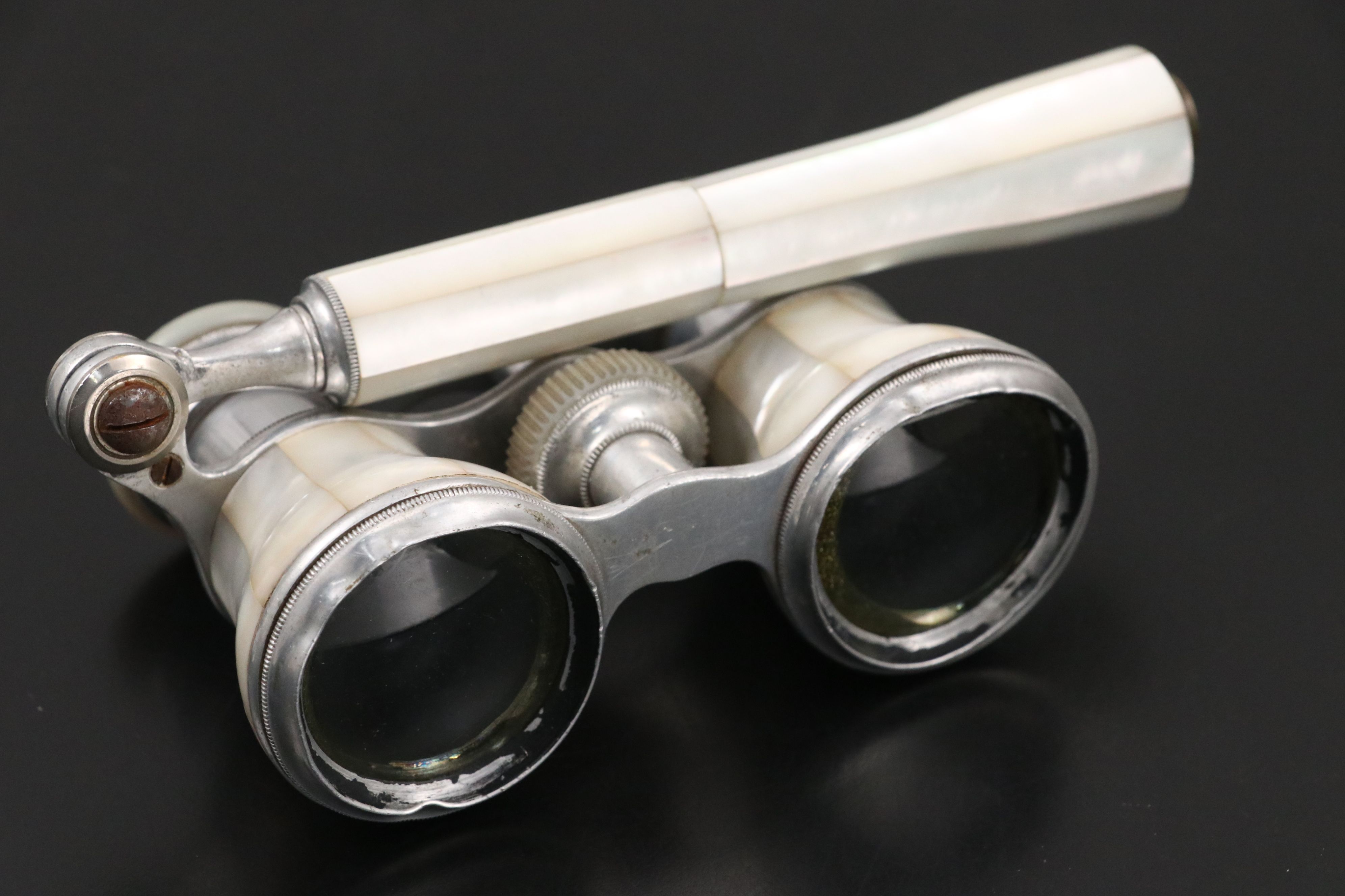 J. H. Ullenbuch Mother-of-Pearl and Metal Opera Glasses