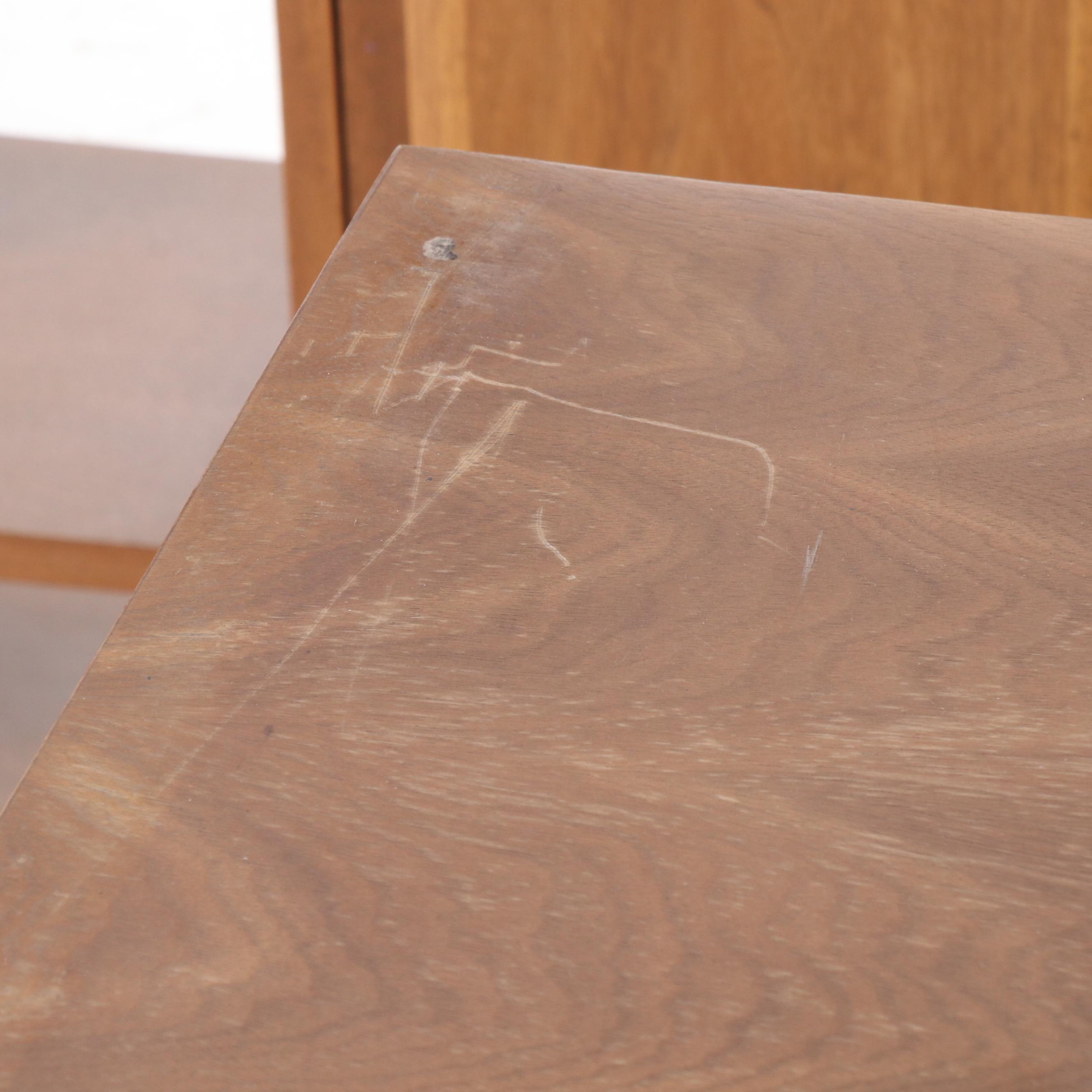 Broyhill Mid Century Modern Walnut Cabinet and Shelf