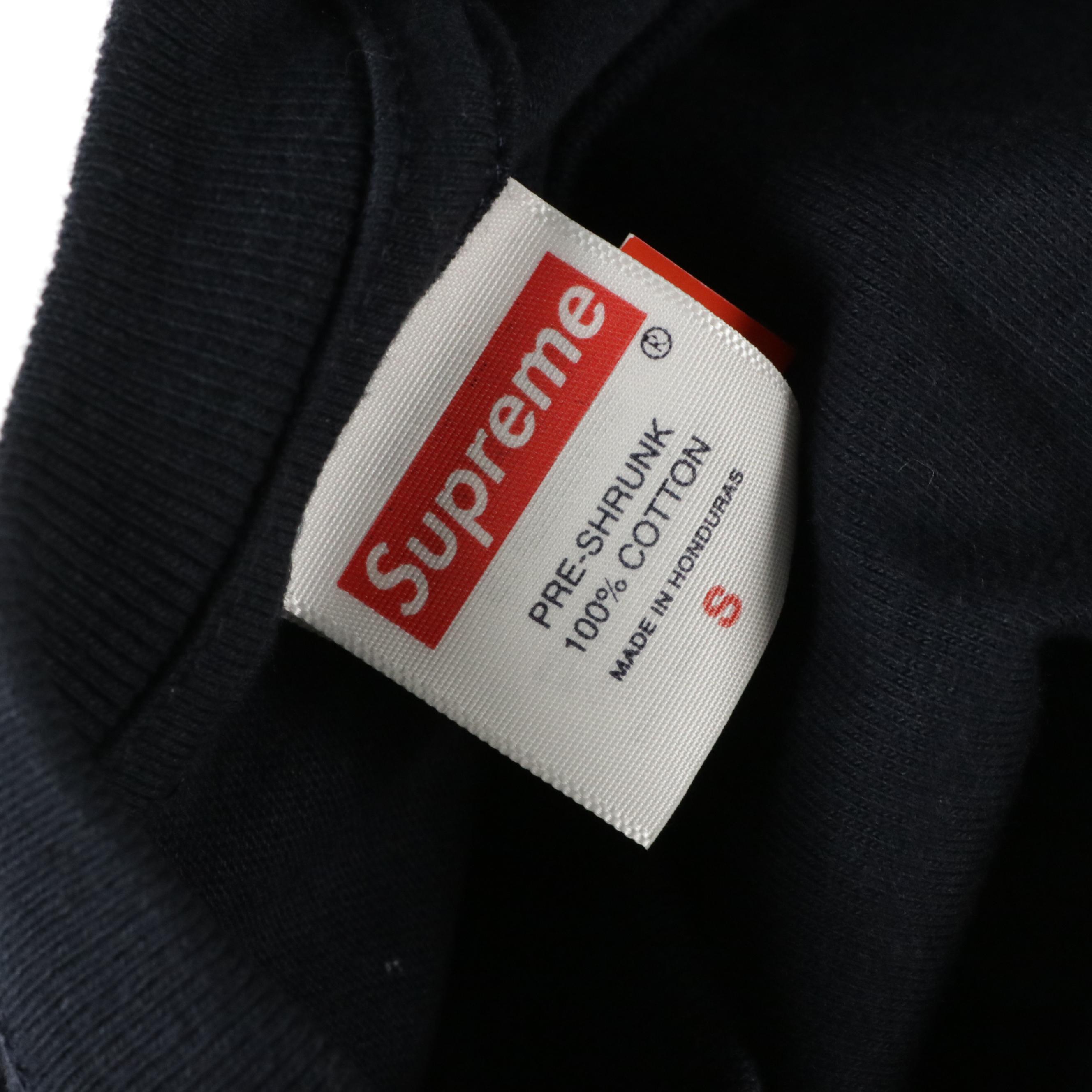 Men's Supreme Navy Blue Cotton Graphic T-Shirt