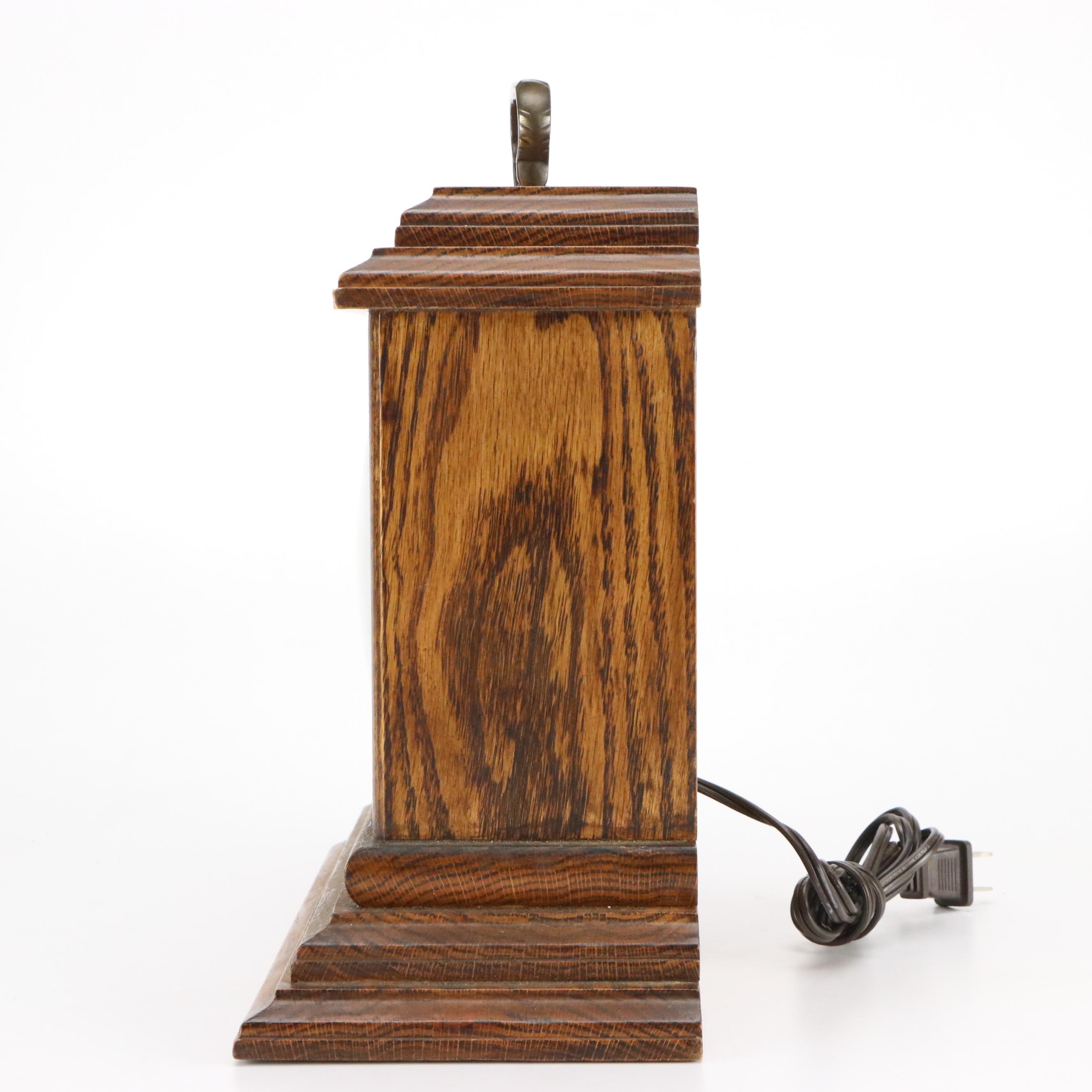American Oak Cased Clock, 20th Century