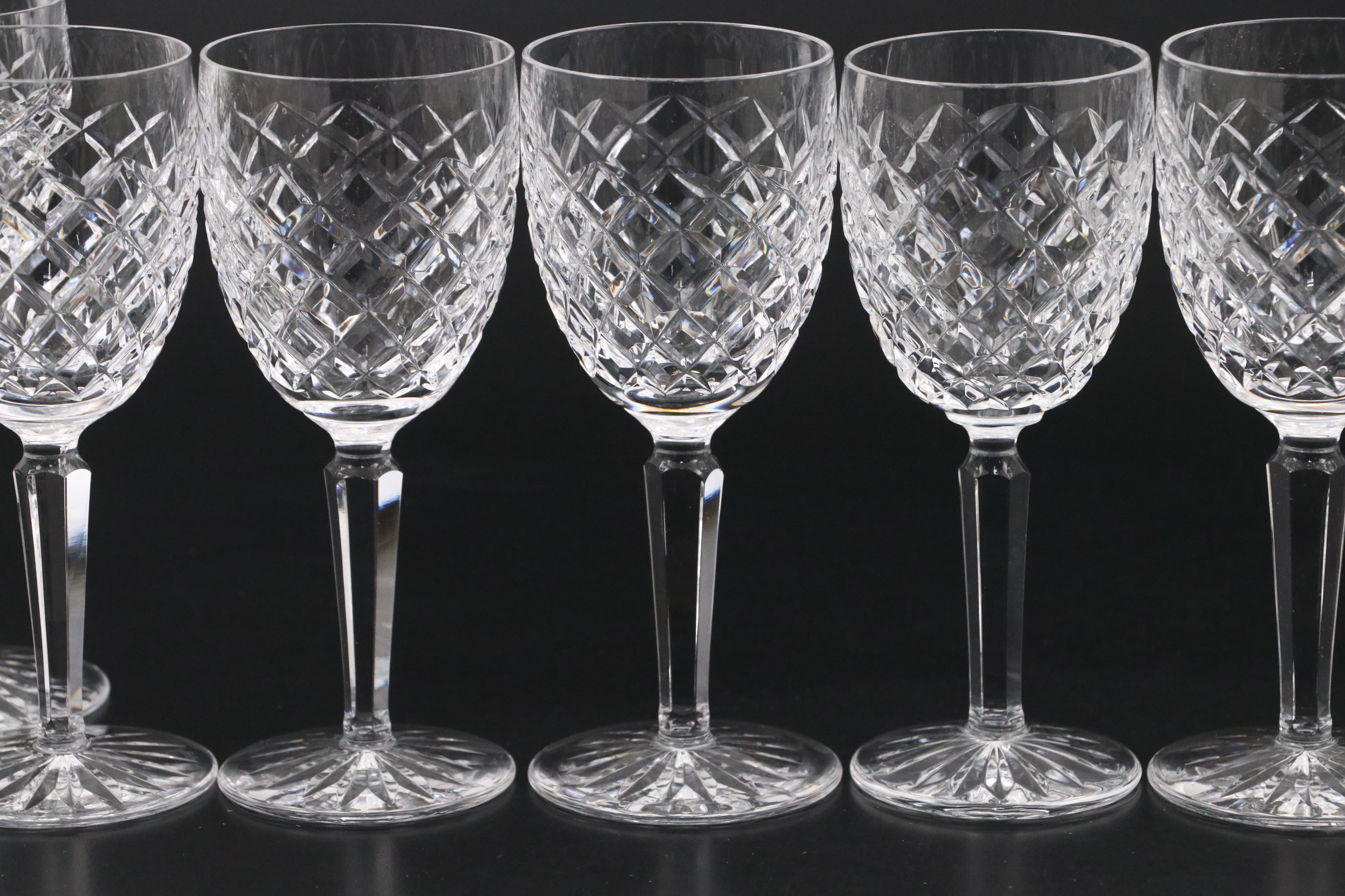 Waterford "Comeragh" Crystal Claret Wine Glasses