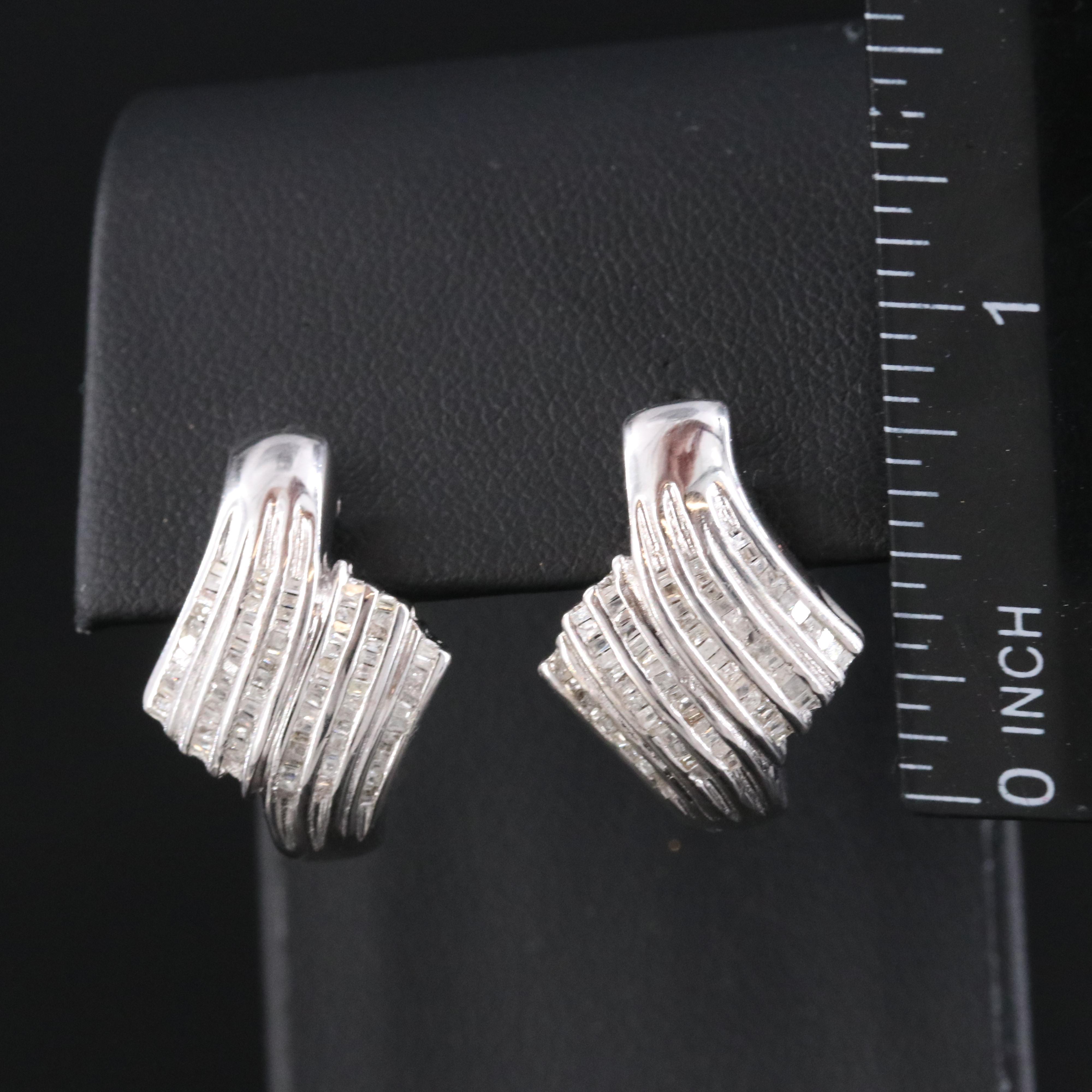 Sterling Diamond Bracelets and Earrings