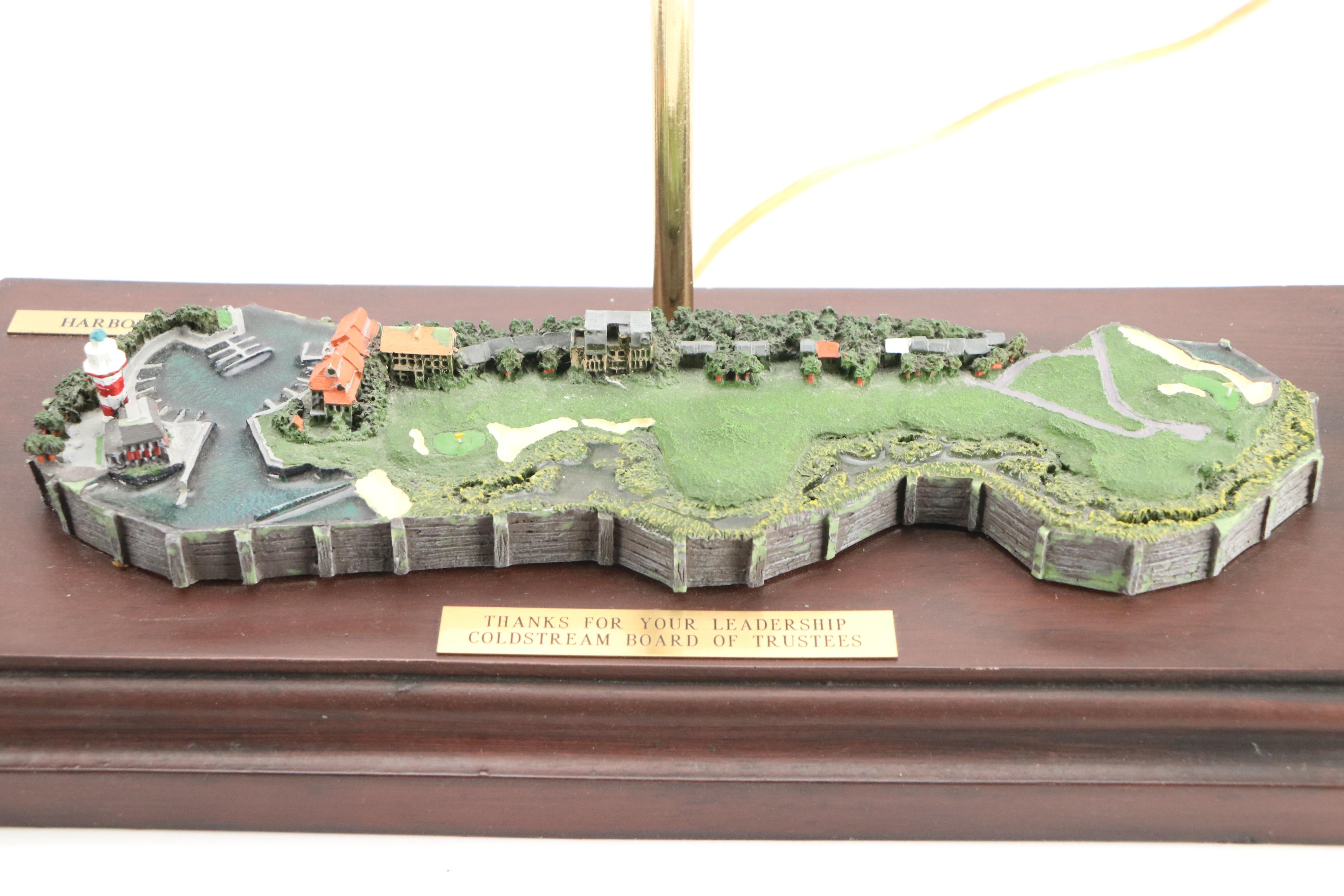 Harbour Town Golf Course Table Lamp with Reflector Black Shade