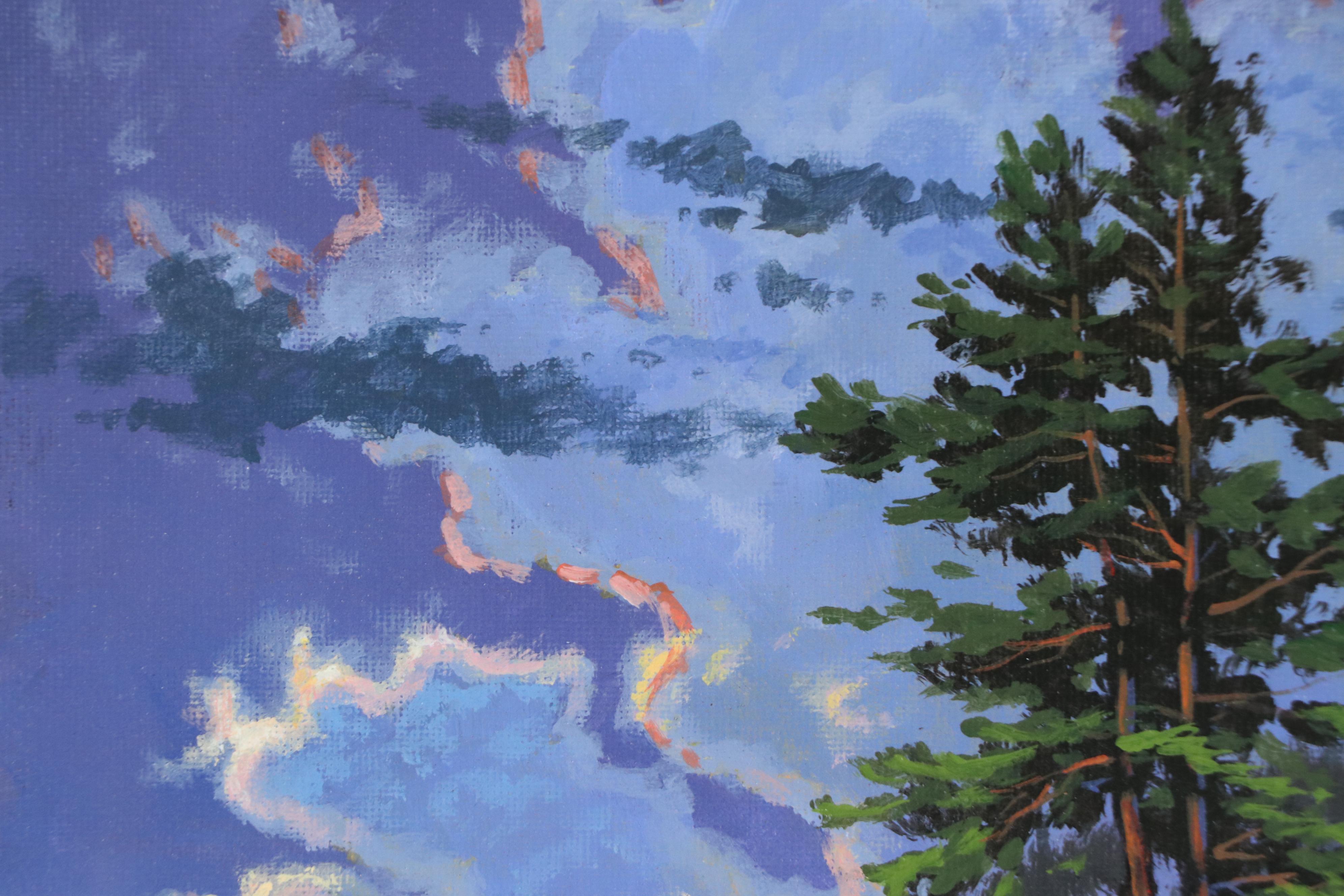 Doug "Bumo" Johnpeer Landscape Oil Painting "Night Has No Edges," 2025