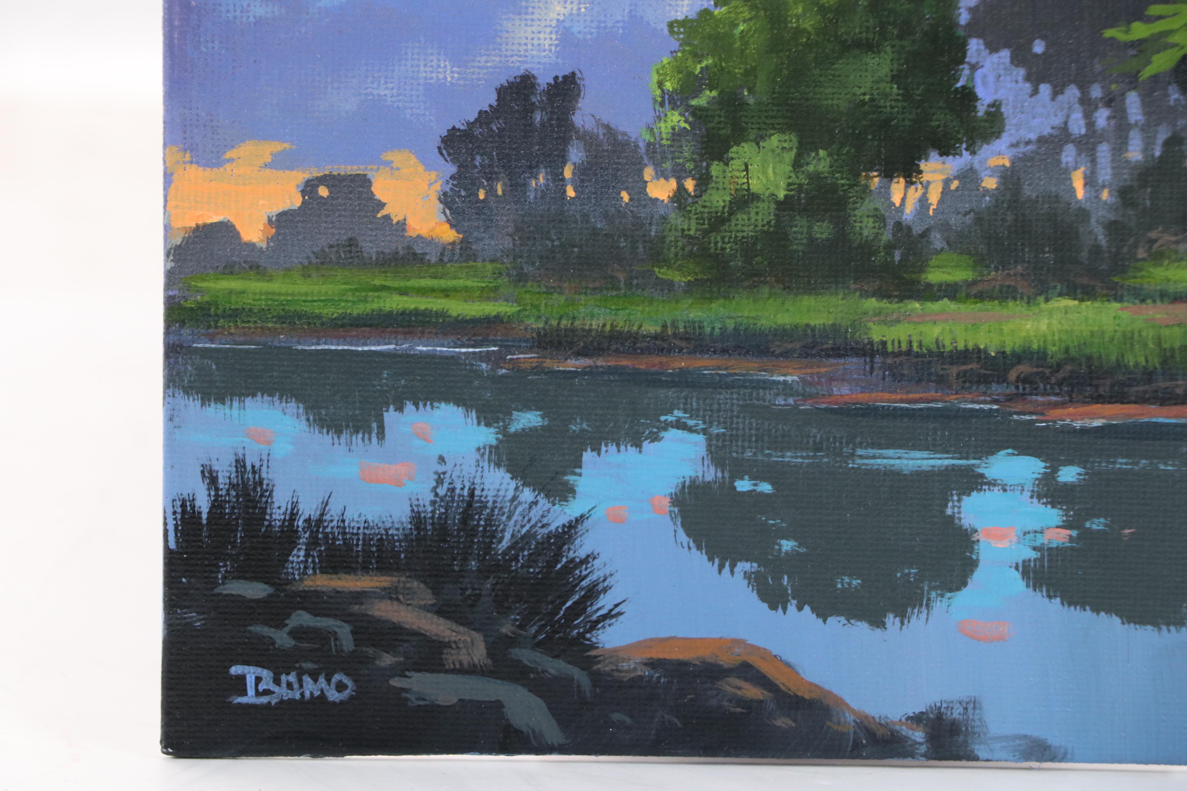 Doug "Bumo" Johnpeer Landscape Oil Painting "Night Has No Edges," 2025