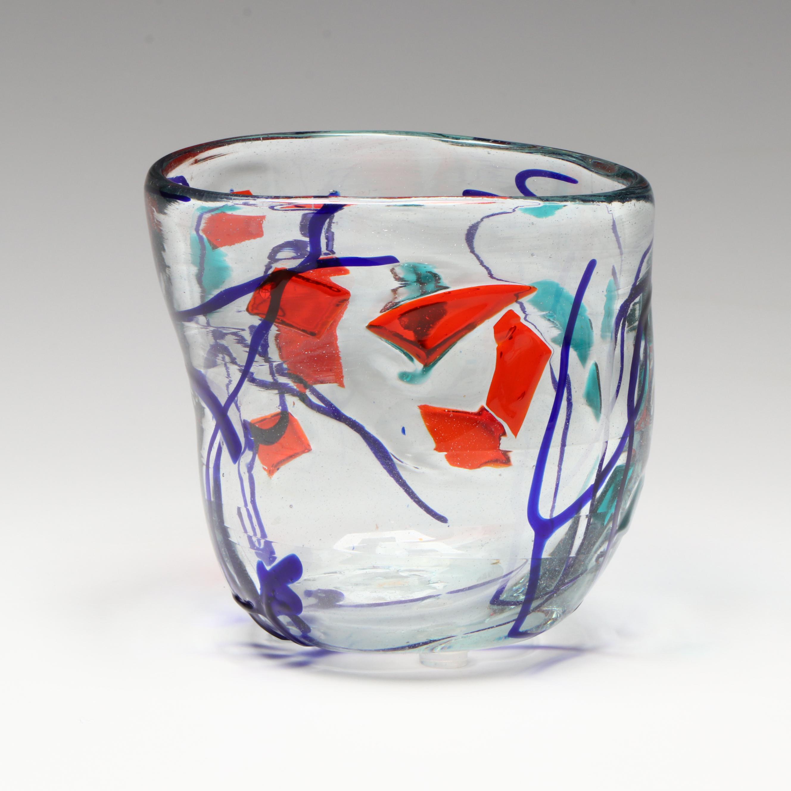 Kai Kopel Art Glass Bowl, 1997