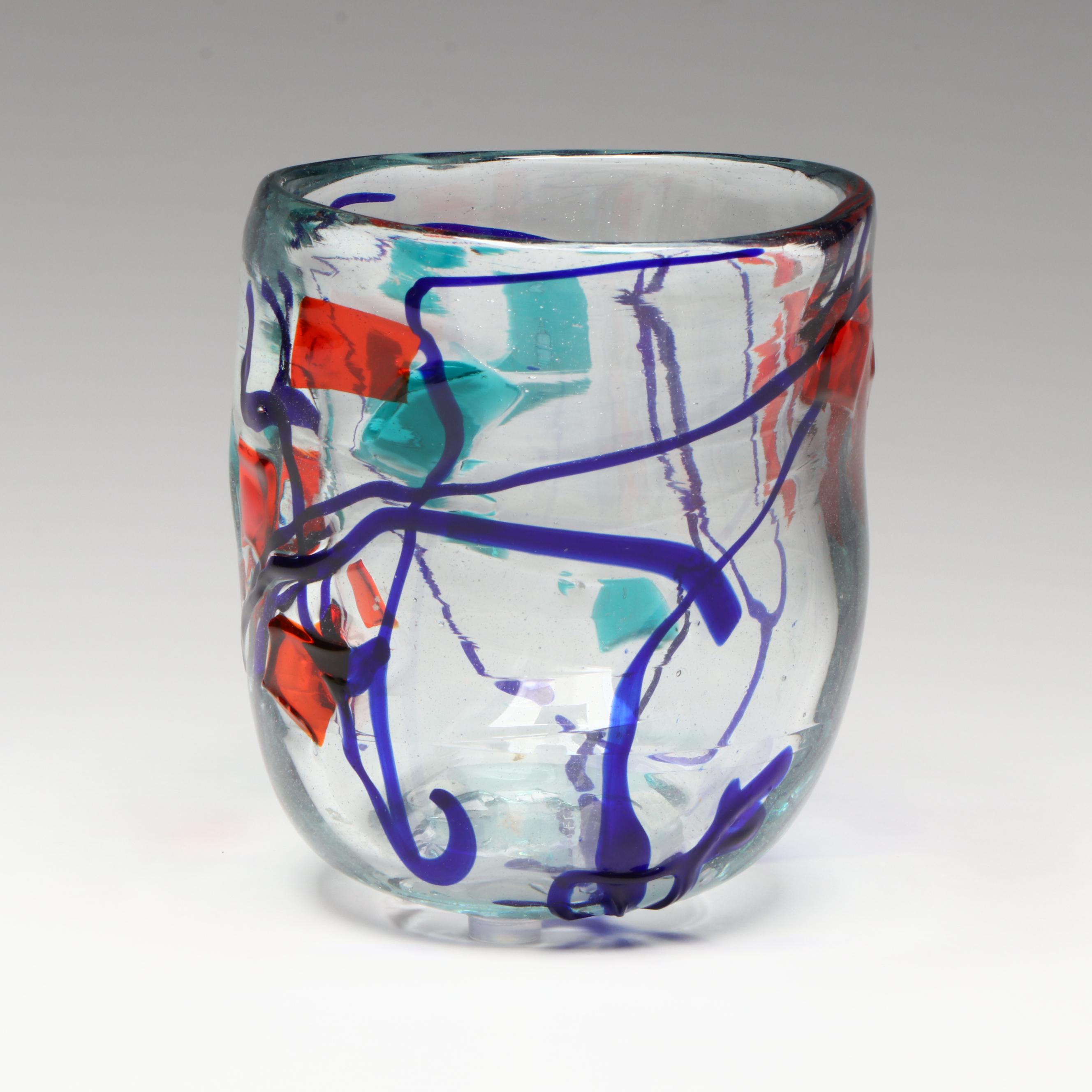Kai Kopel Art Glass Bowl, 1997