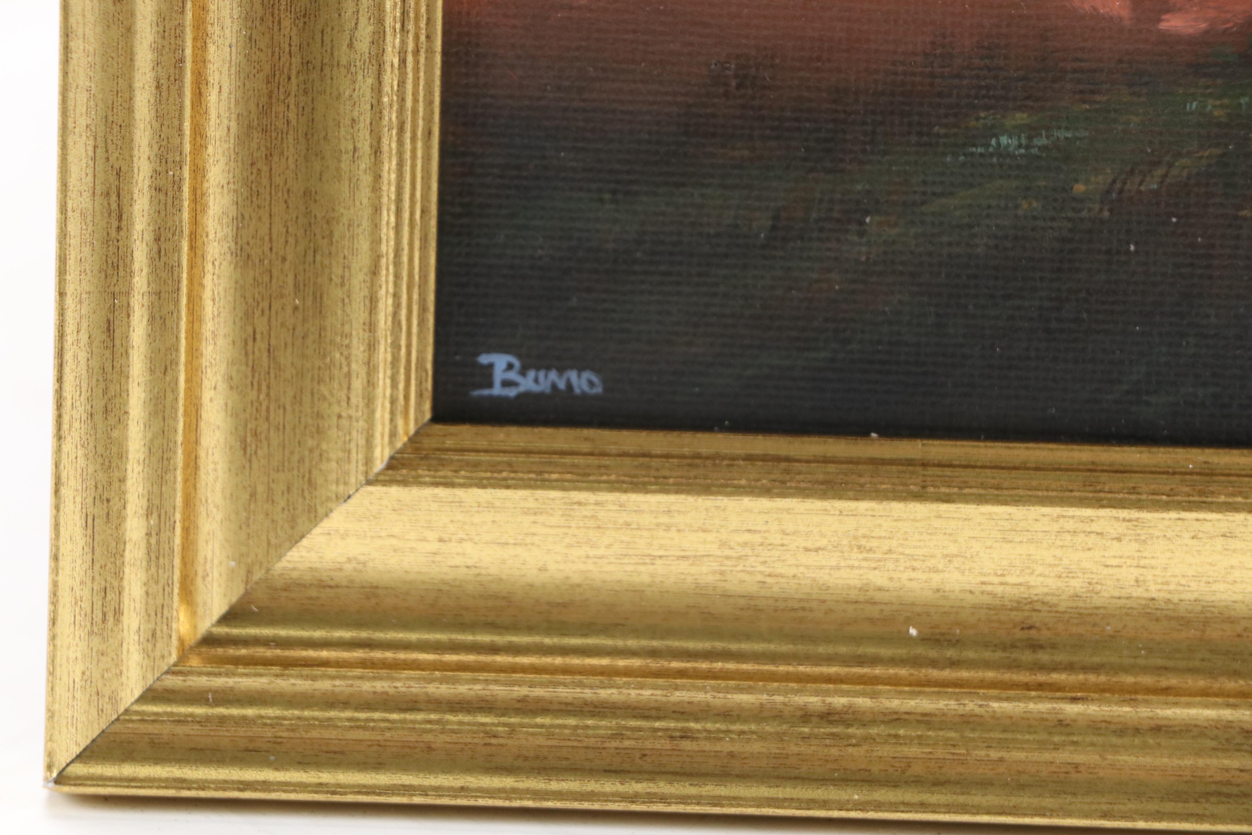 Doug "Bumo" Johnpeer Sunset Landscape Oil Painting, 21st Century