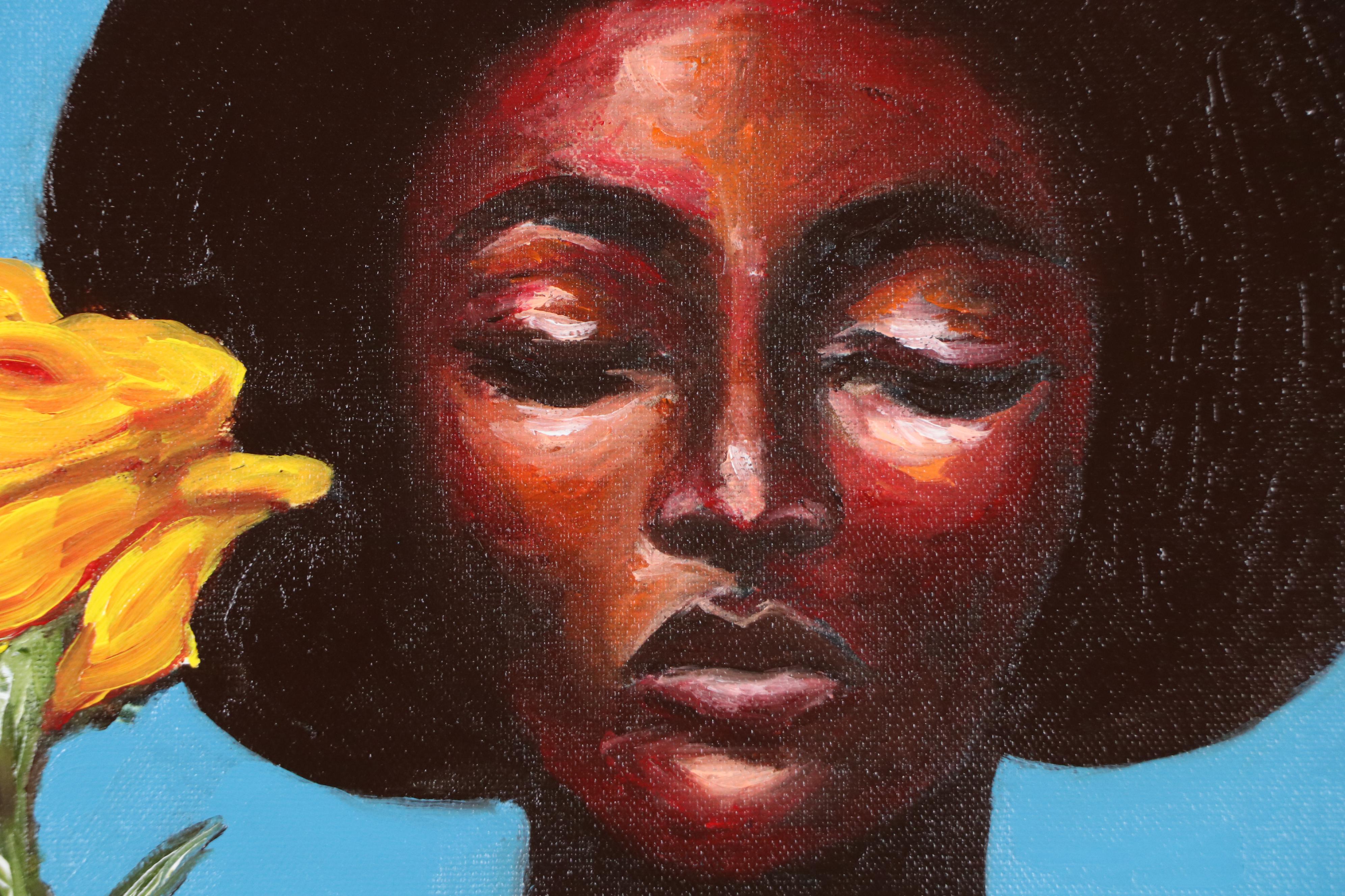 Oluwakemi Omowaire Oil Portrait "Fortitude.," 21st Century