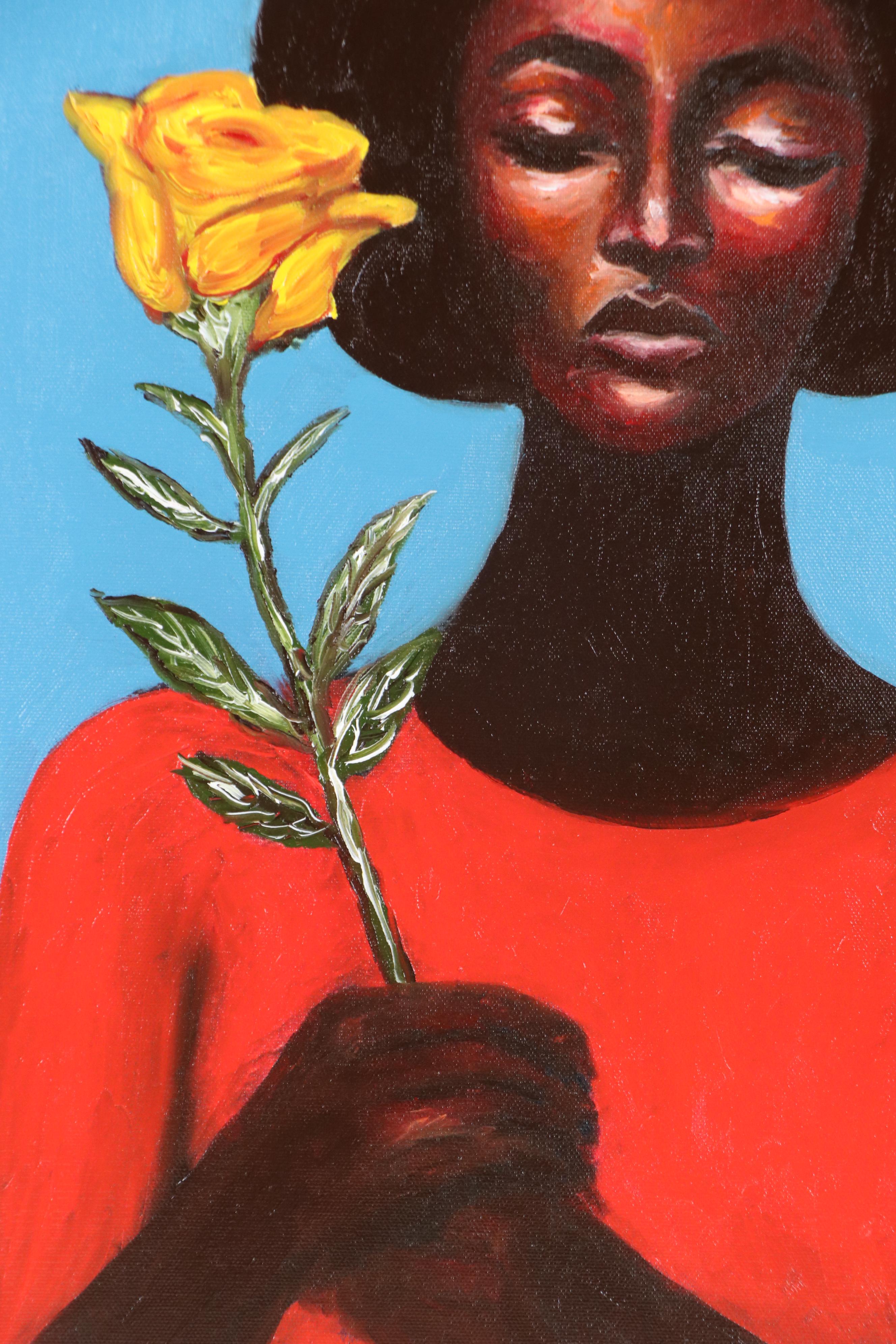 Oluwakemi Omowaire Oil Portrait "Fortitude.," 21st Century