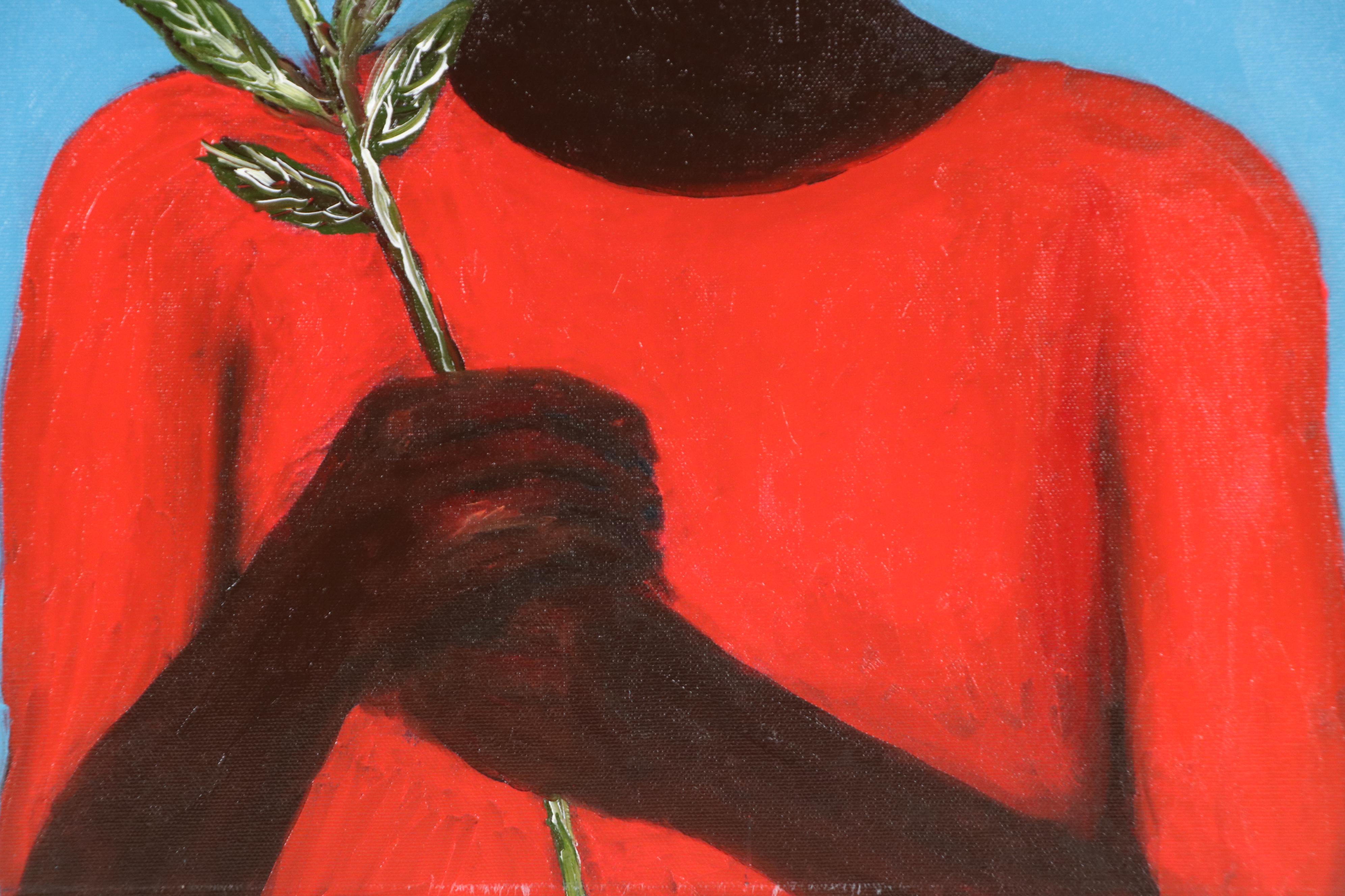 Oluwakemi Omowaire Oil Portrait "Fortitude.," 21st Century