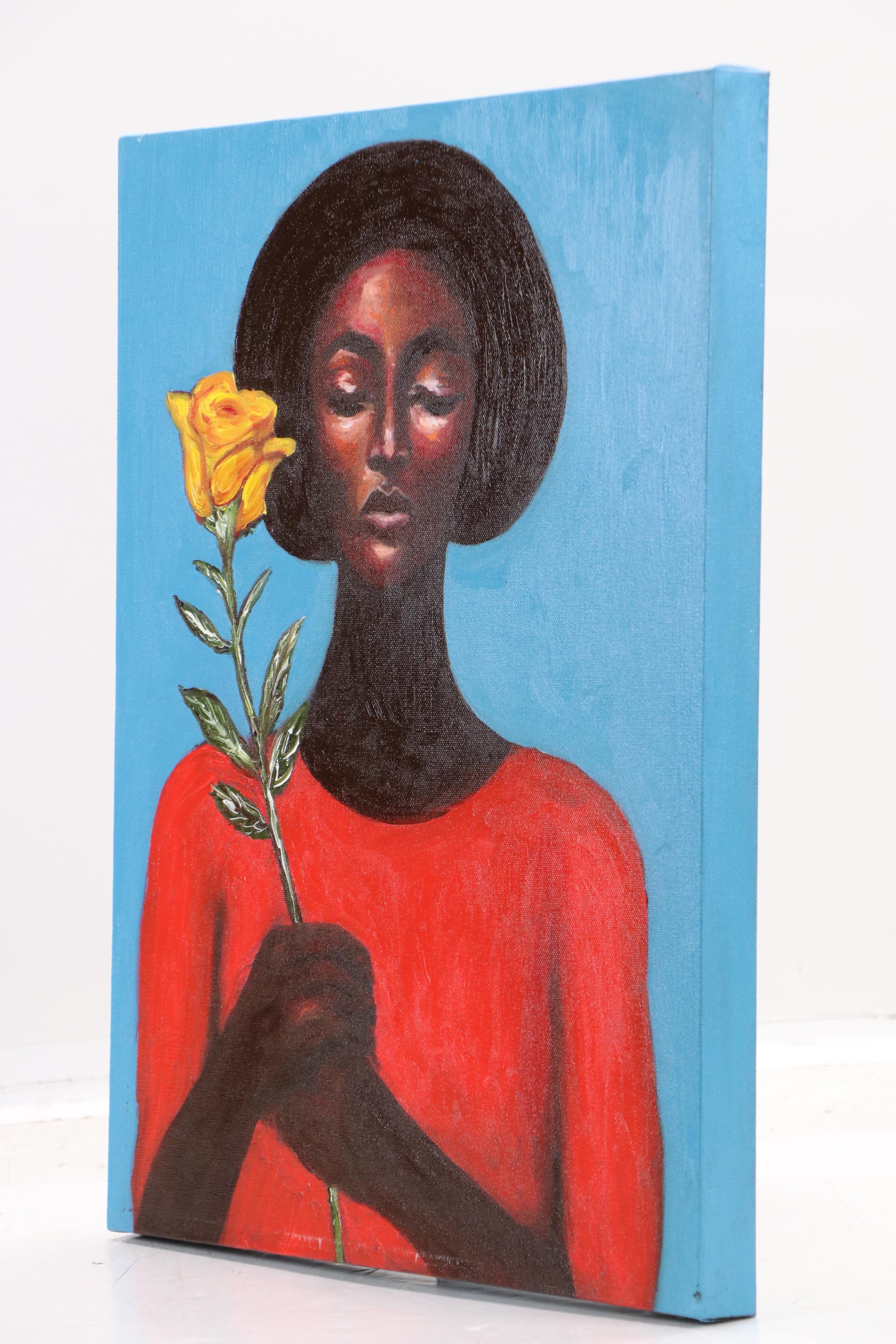 Oluwakemi Omowaire Oil Portrait "Fortitude.," 21st Century