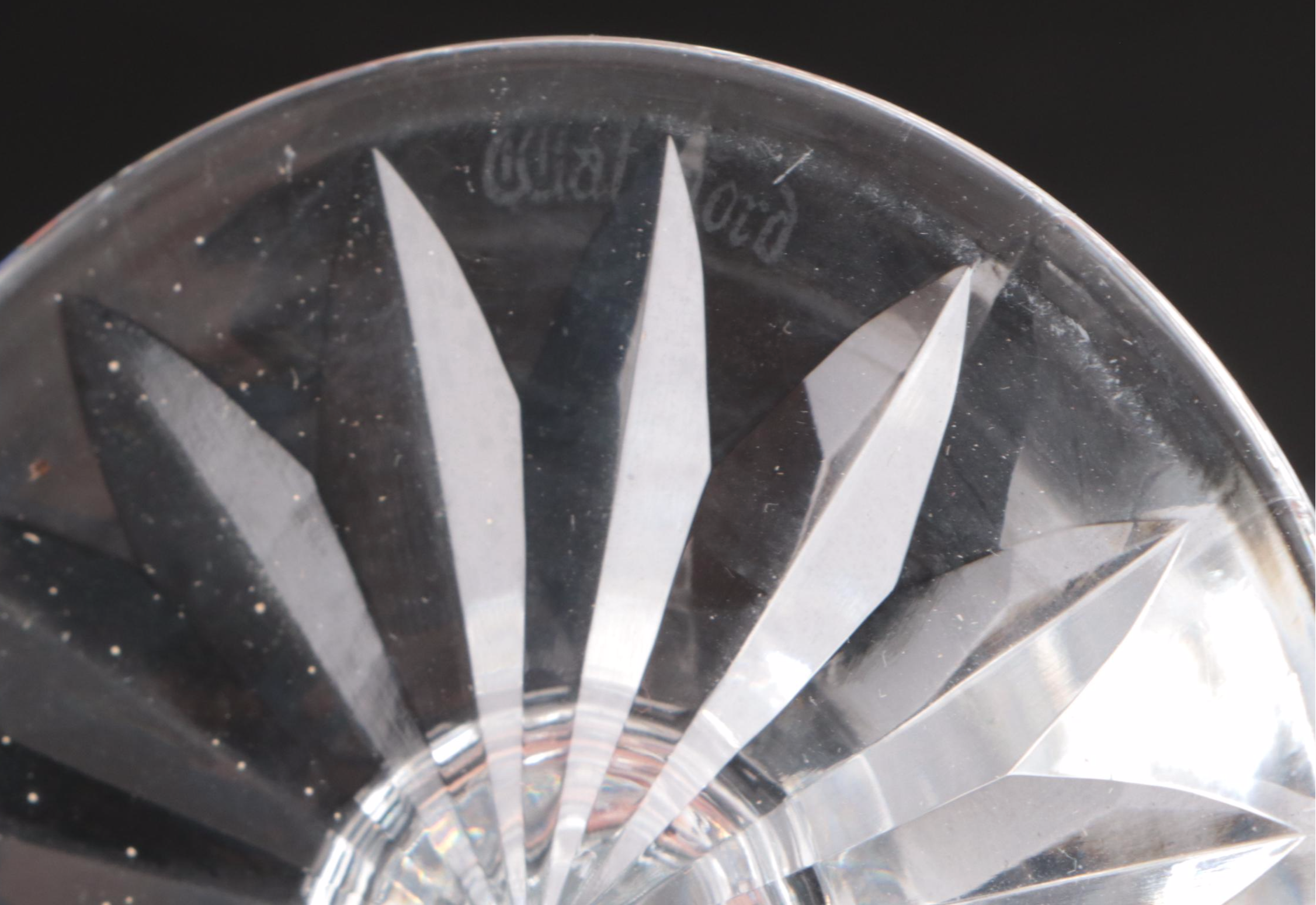 Hawkes Crystal Decanter with Waterford Crystal Claret and Cordial Glasses