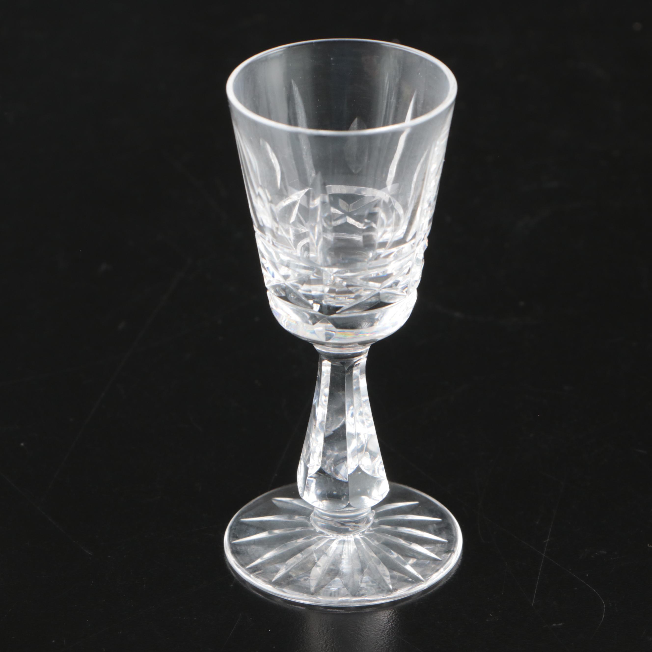 Hawkes Crystal Decanter with Waterford Crystal Claret and Cordial Glasses