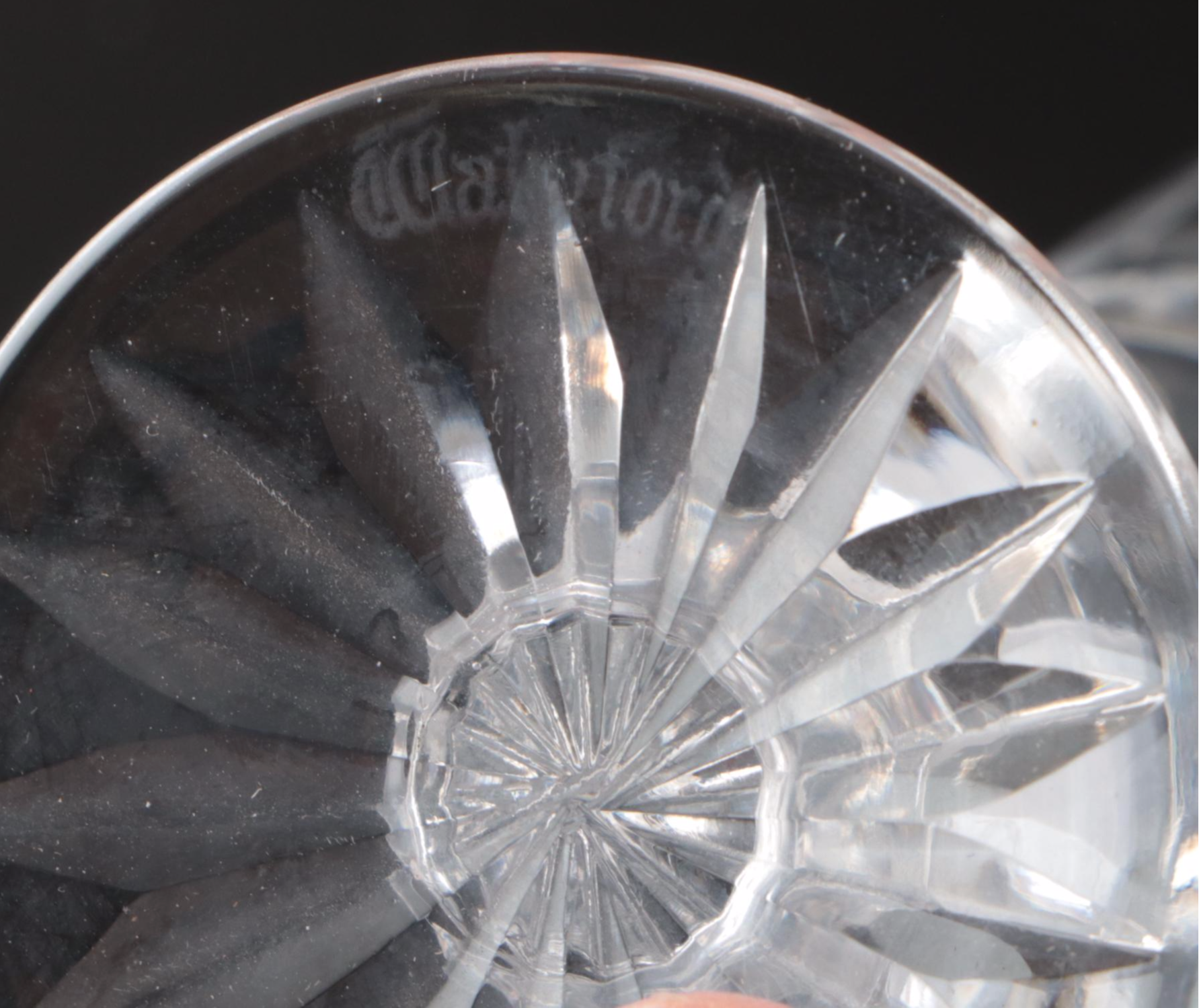 Hawkes Crystal Decanter with Waterford Crystal Claret and Cordial Glasses