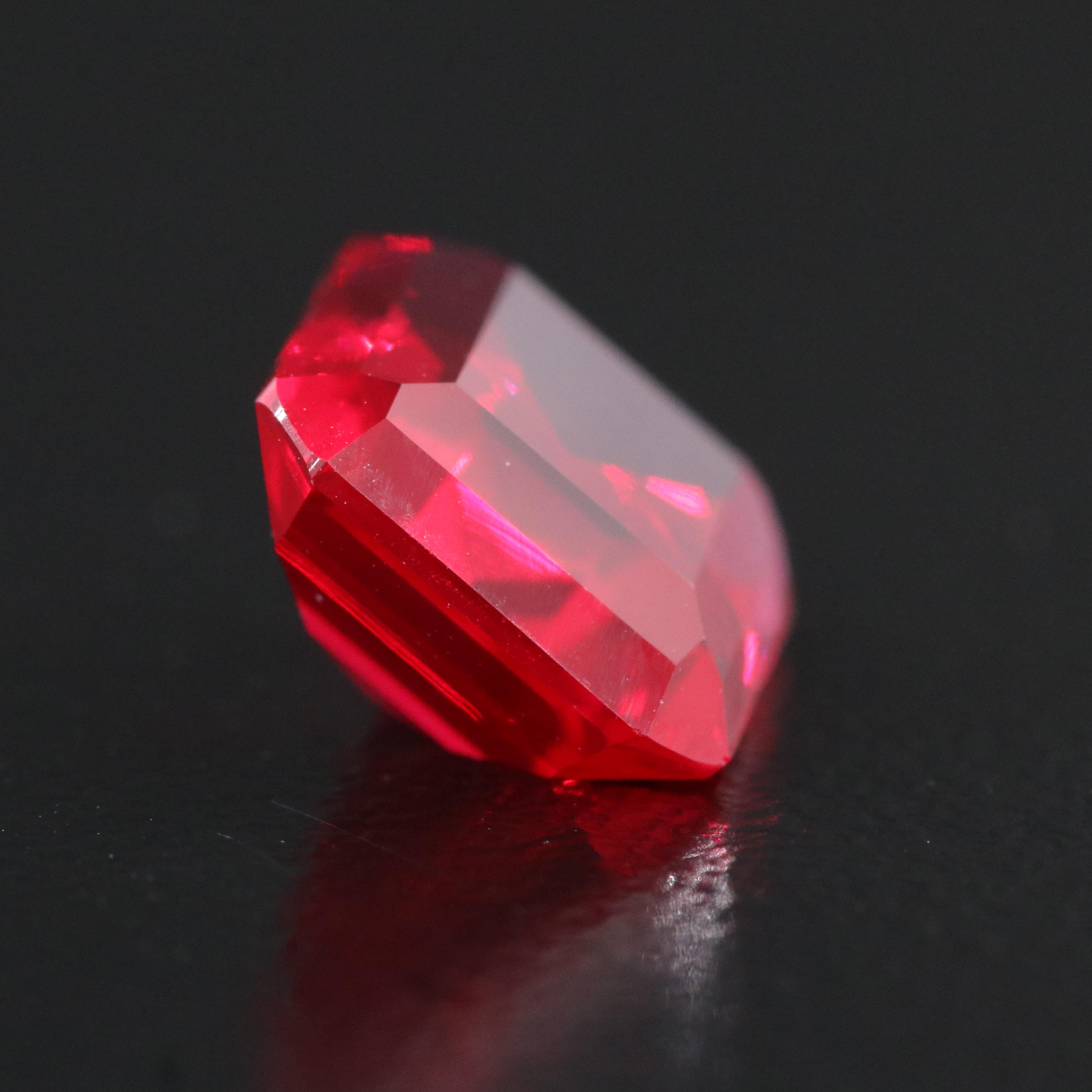 Loose 5.89 CT Lab Grown Ruby