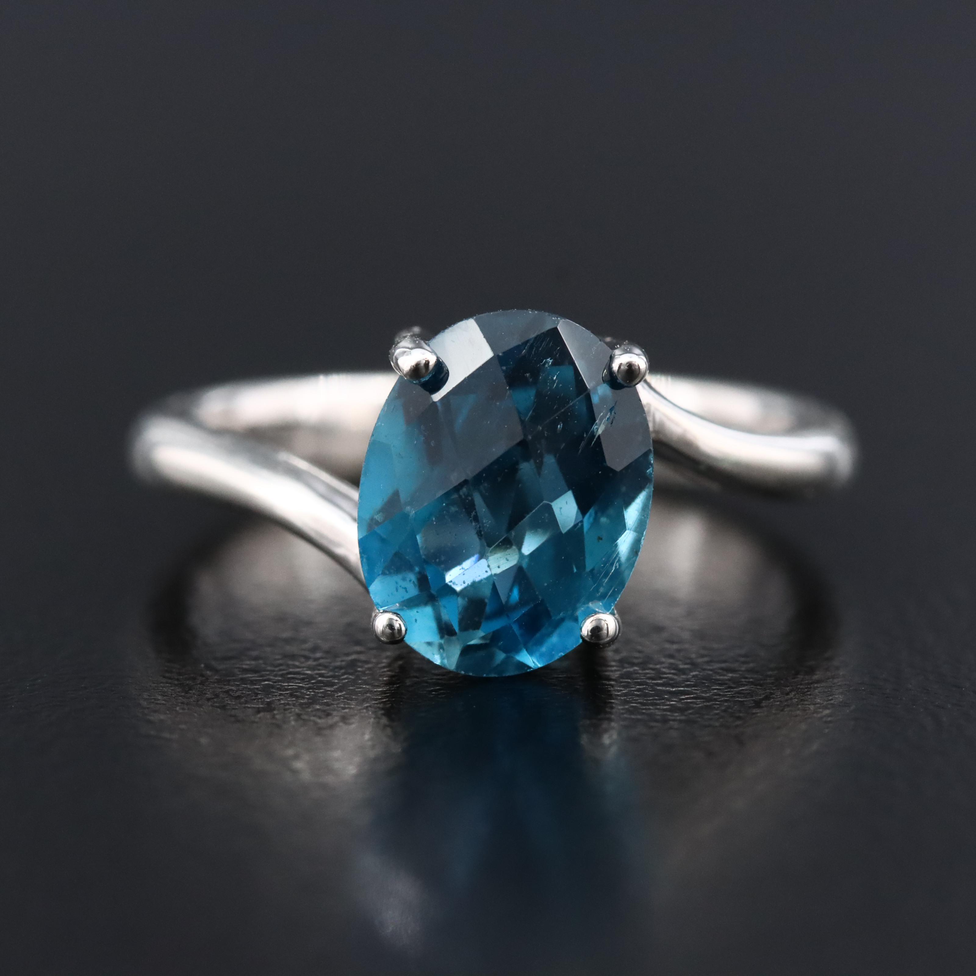 Sterling London Blue Topaz Ring