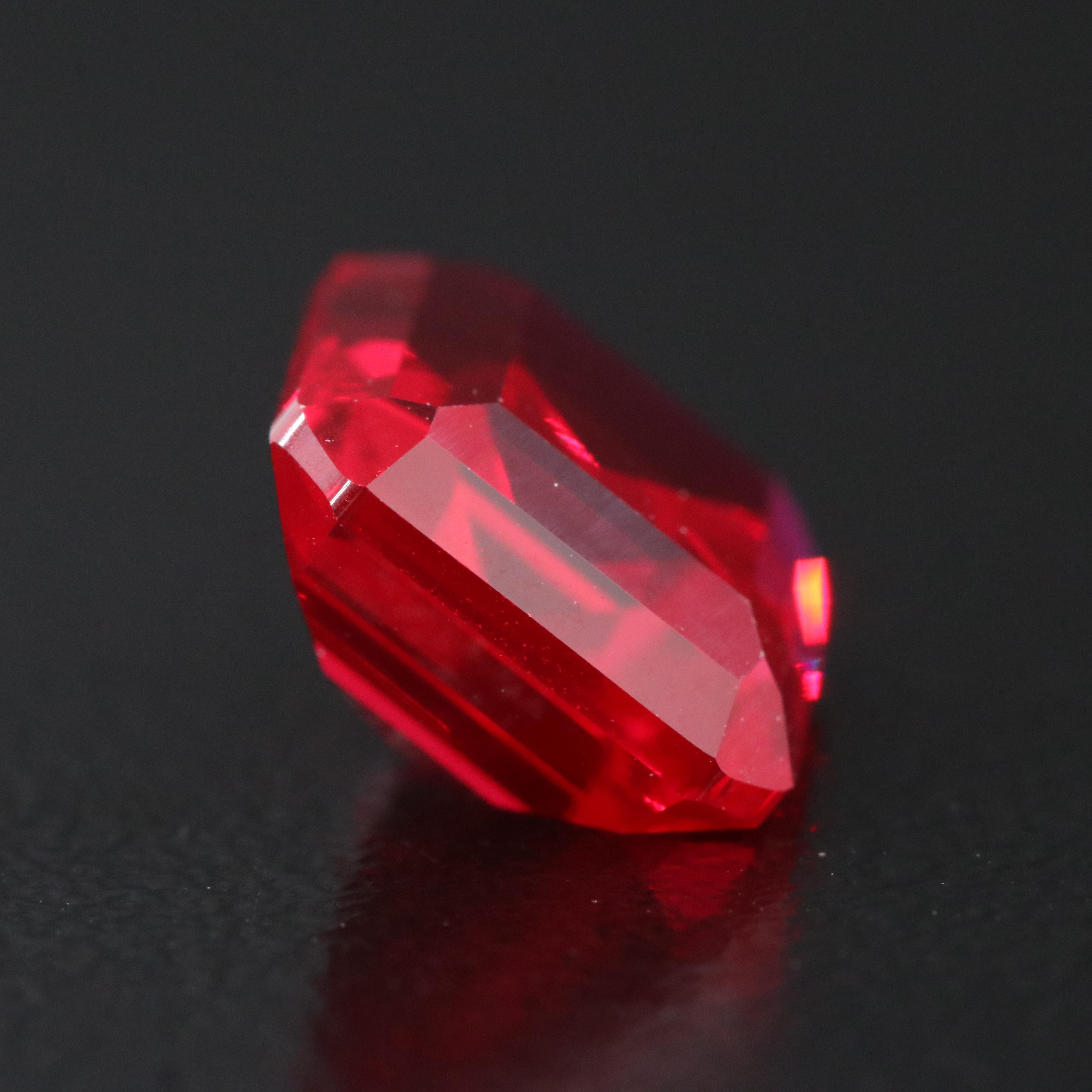 Loose 6.30 CT Lab Grown Ruby