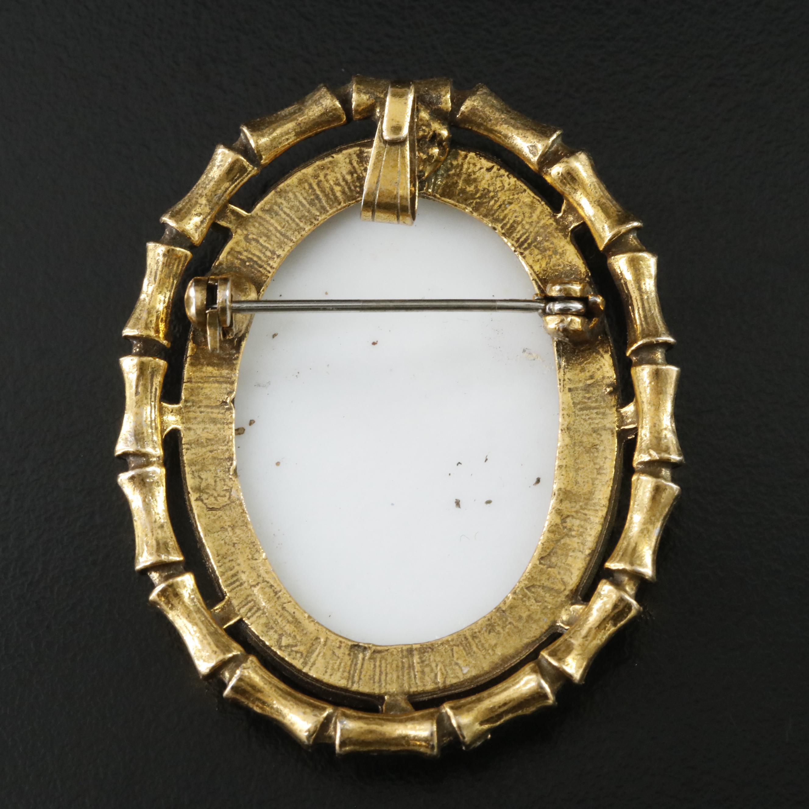 Ceramic Convertible Sailing Ship Brooch