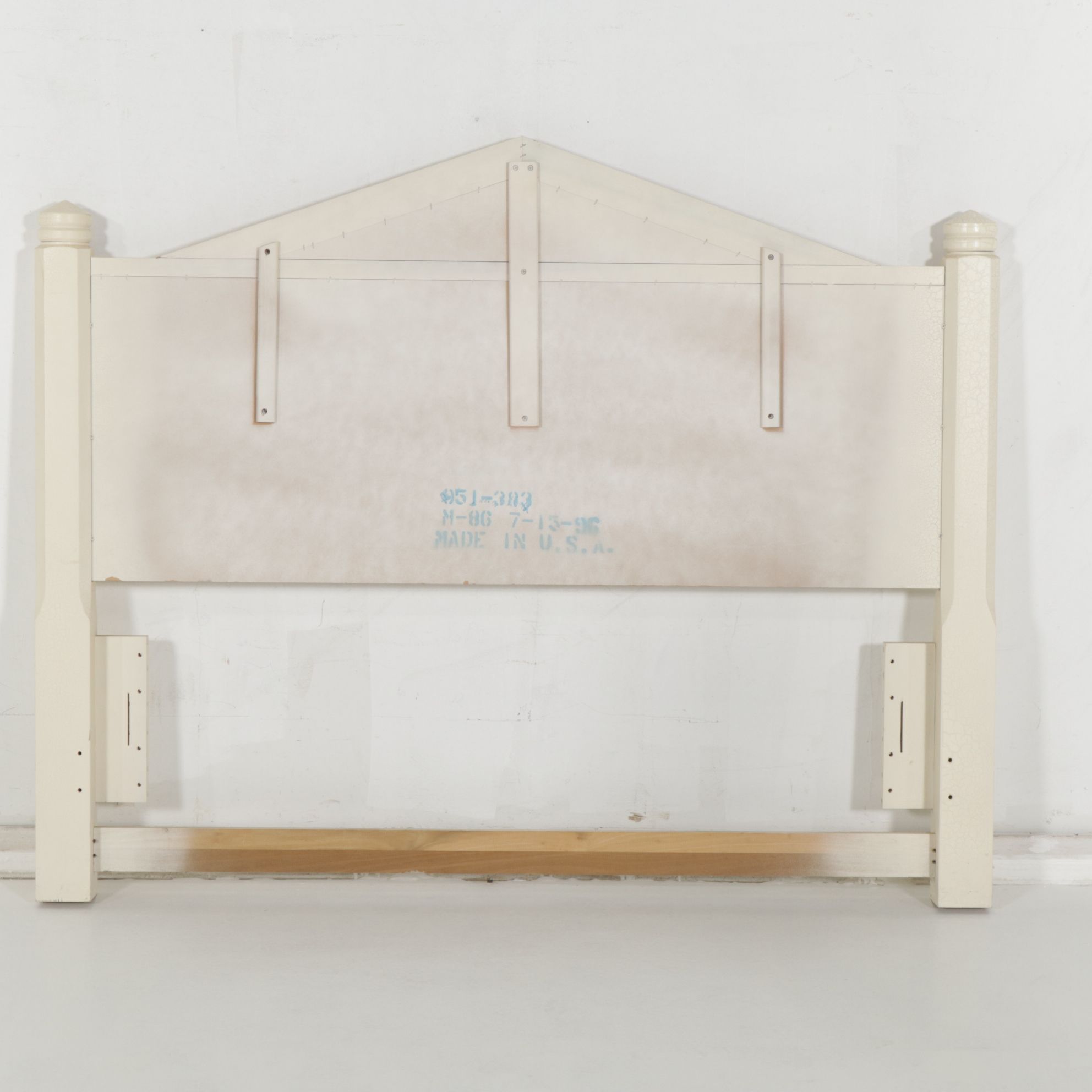 Cream Colored Painted Wood Queen/Full Size Bed Frame